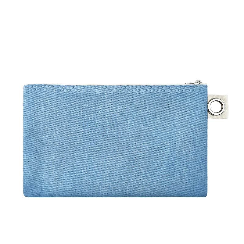 19*12.5cm-Cotton Canvas Zipper Pouch with Grommet