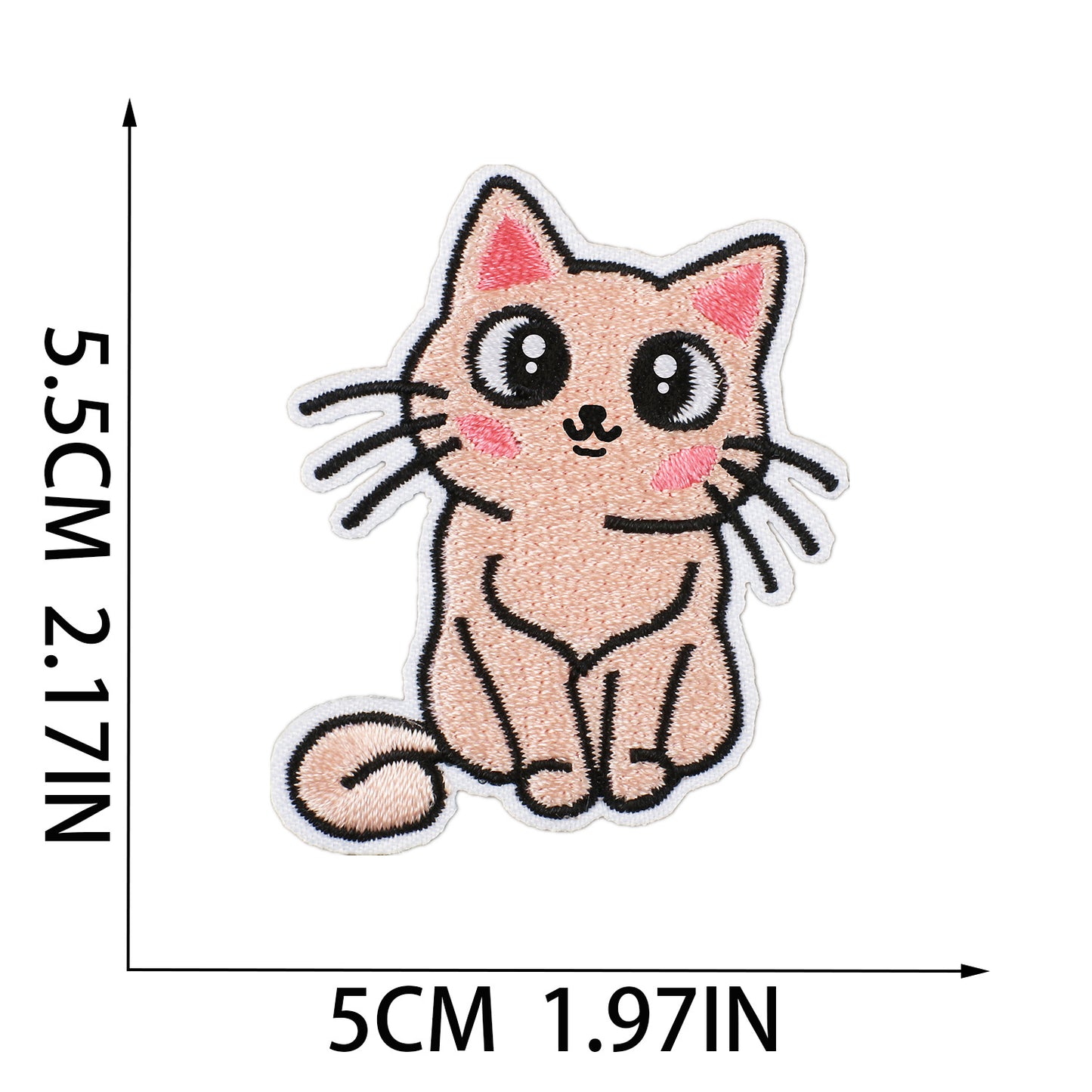 Iron-On Cute Cat Embroidered Patch
