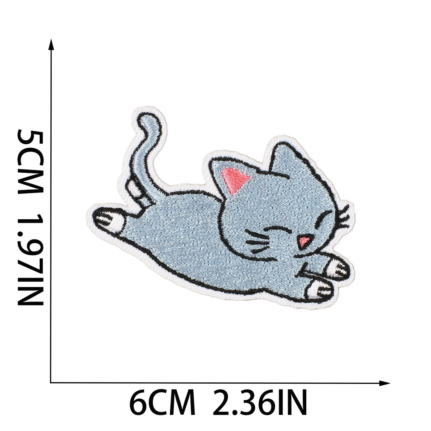 Iron-On Cute Cat Embroidered Patch