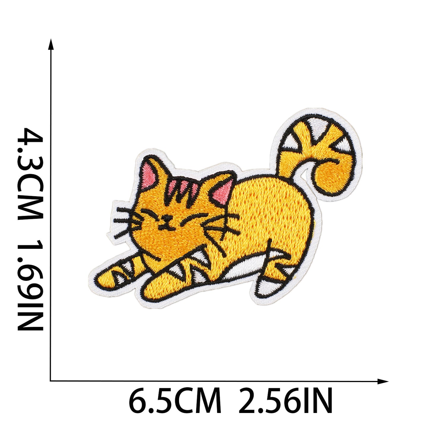 Iron-On Cute Cat Embroidered Patch
