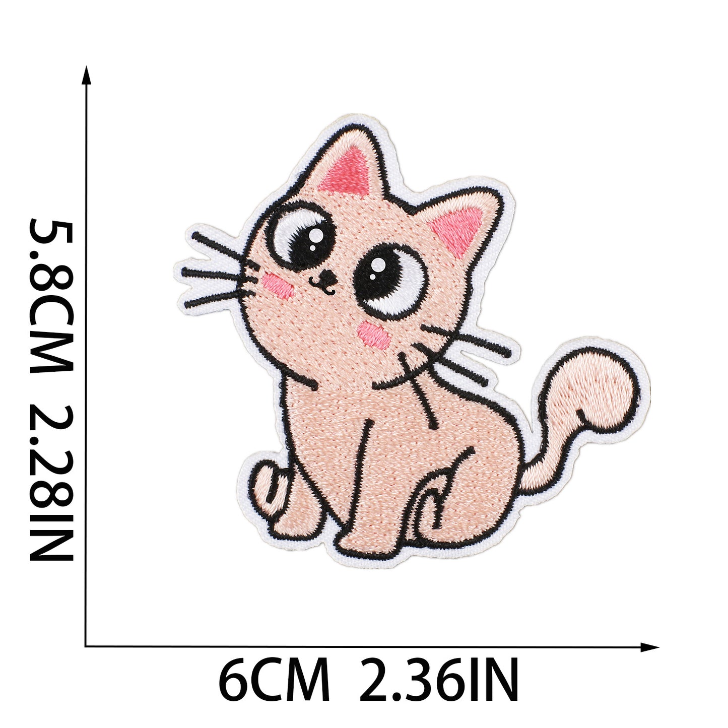 Iron-On Cute Cat Embroidered Patch