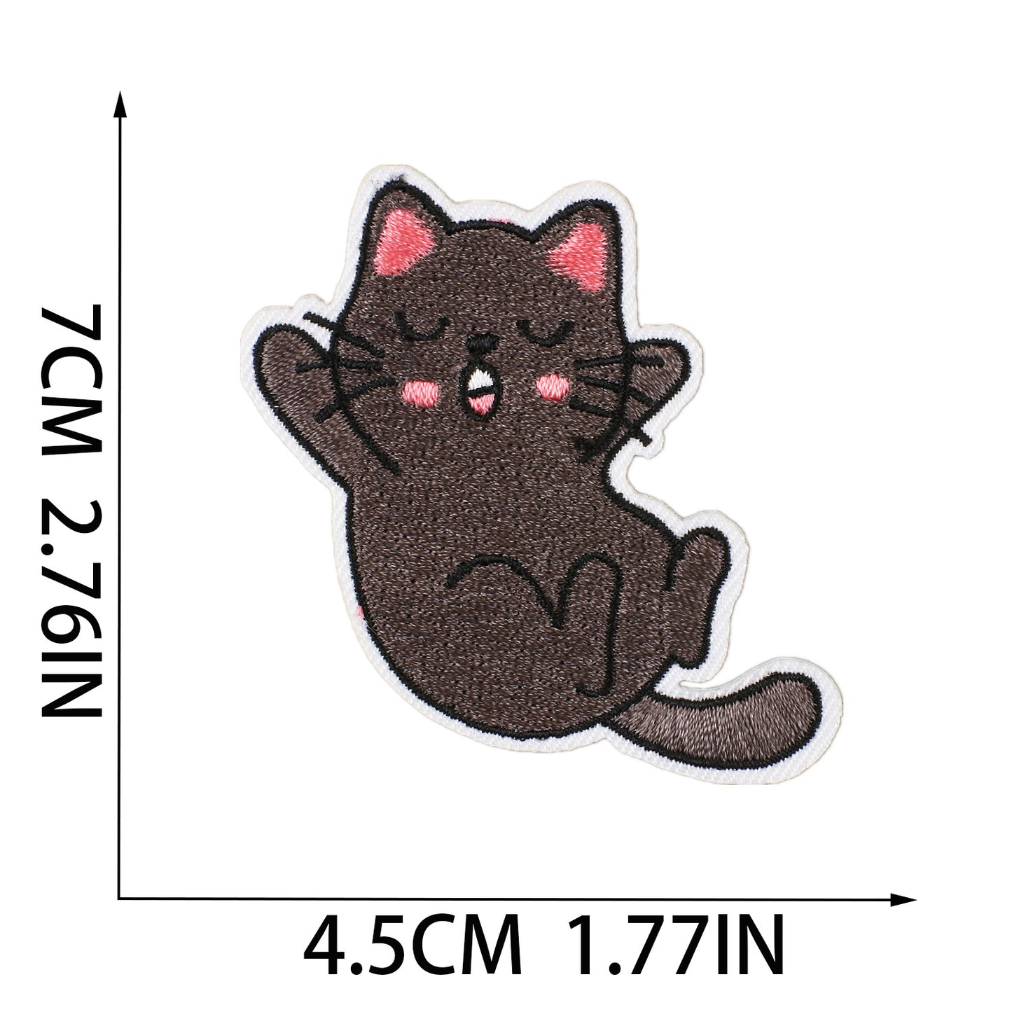 Iron-On Cute Cat Embroidered Patch