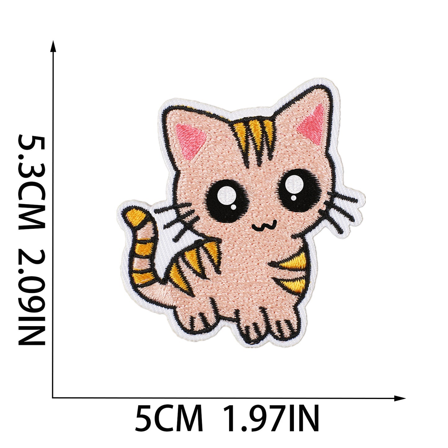 Iron-On Cute Cat Embroidered Patch