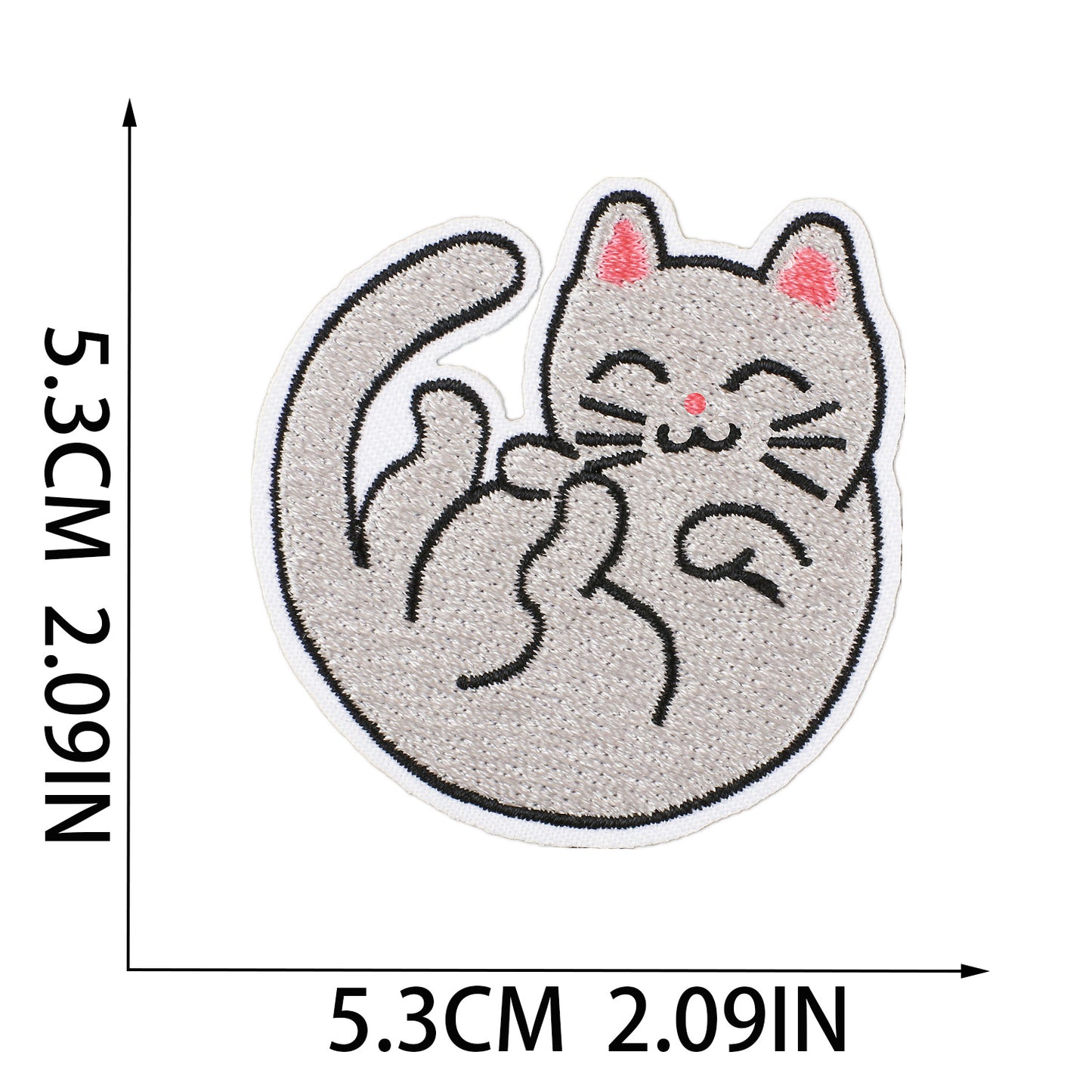 Iron-On Cute Cat Embroidered Patch