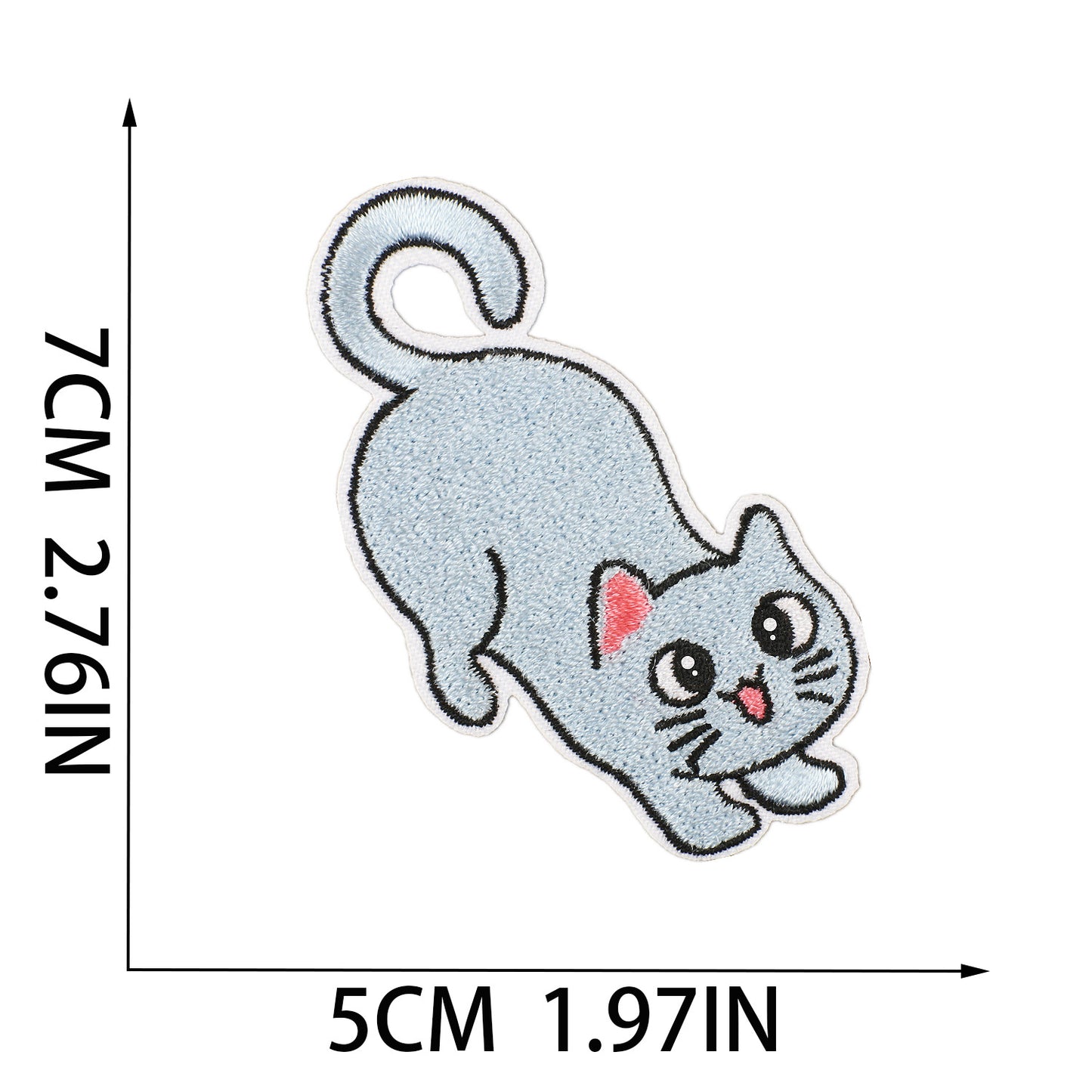 Iron-On Cute Cat Embroidered Patch