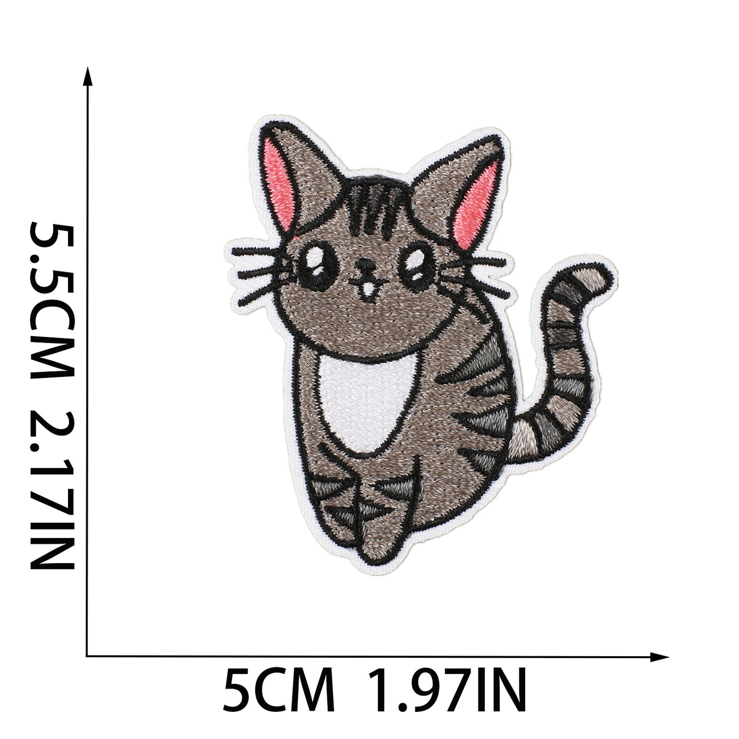 Iron-On Cute Cat Embroidered Patch