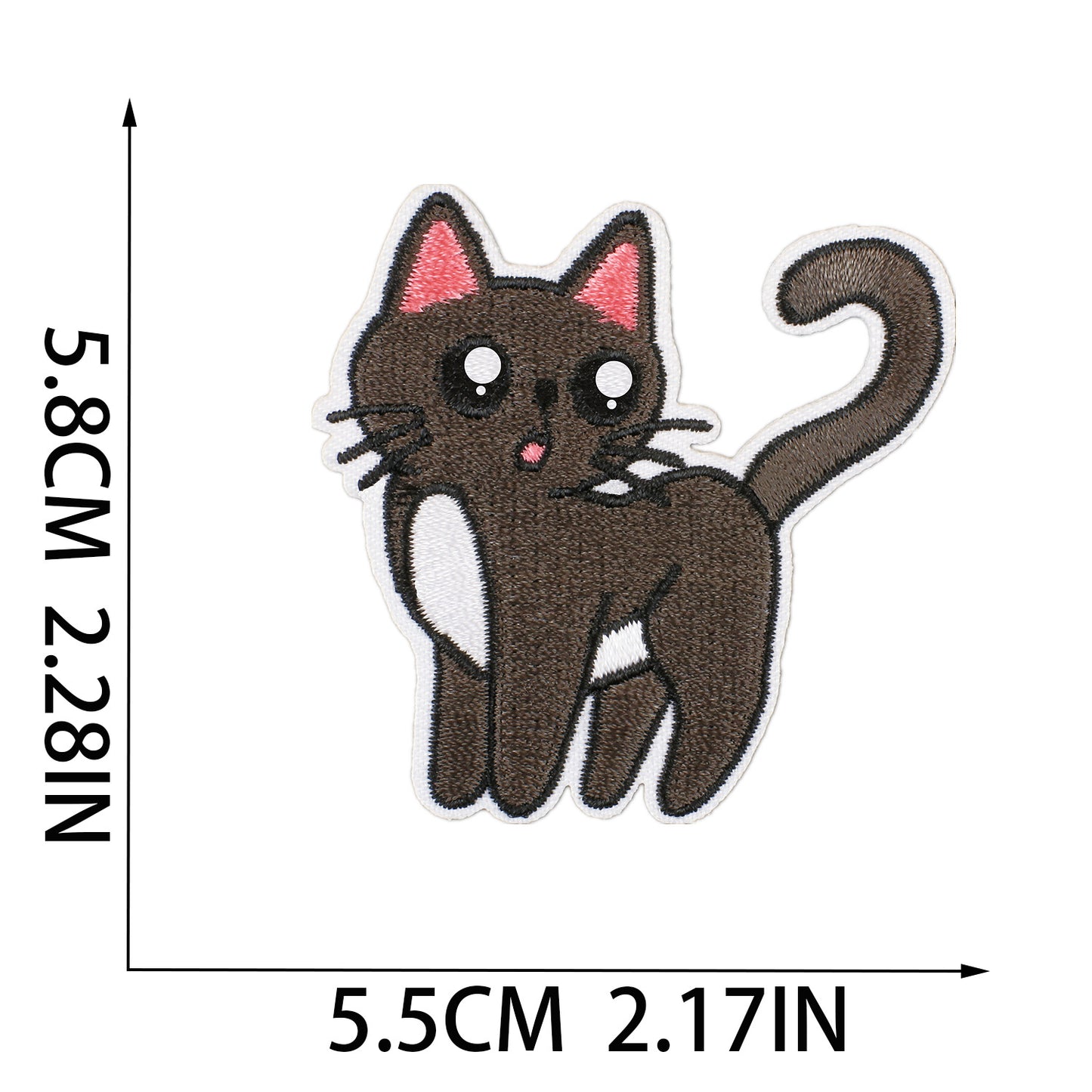 Iron-On Cute Cat Embroidered Patch
