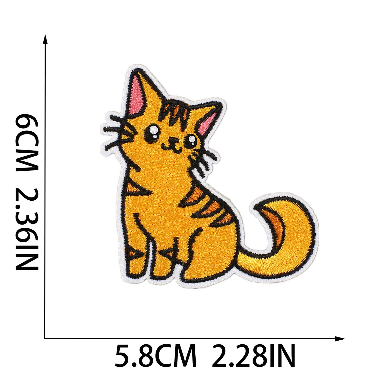 Iron-On Cute Cat Embroidered Patch