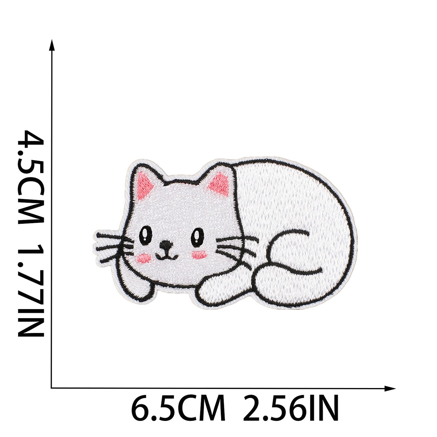 Iron-On Cute Cat Embroidered Patch