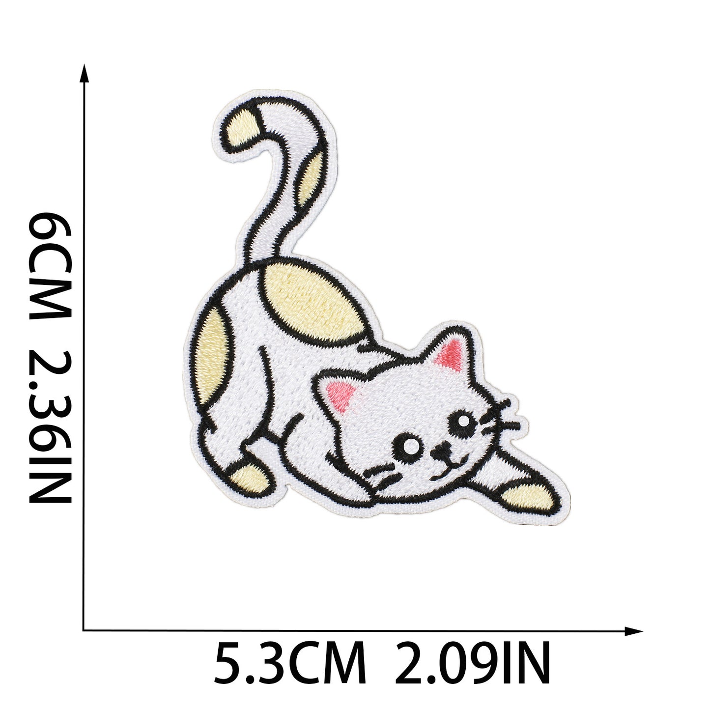 Iron-On Cute Cat Embroidered Patch