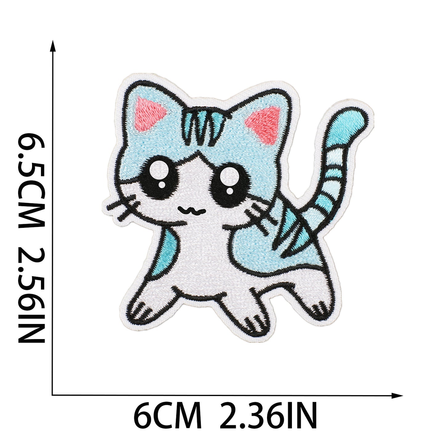 Iron-On Cute Cat Embroidered Patch