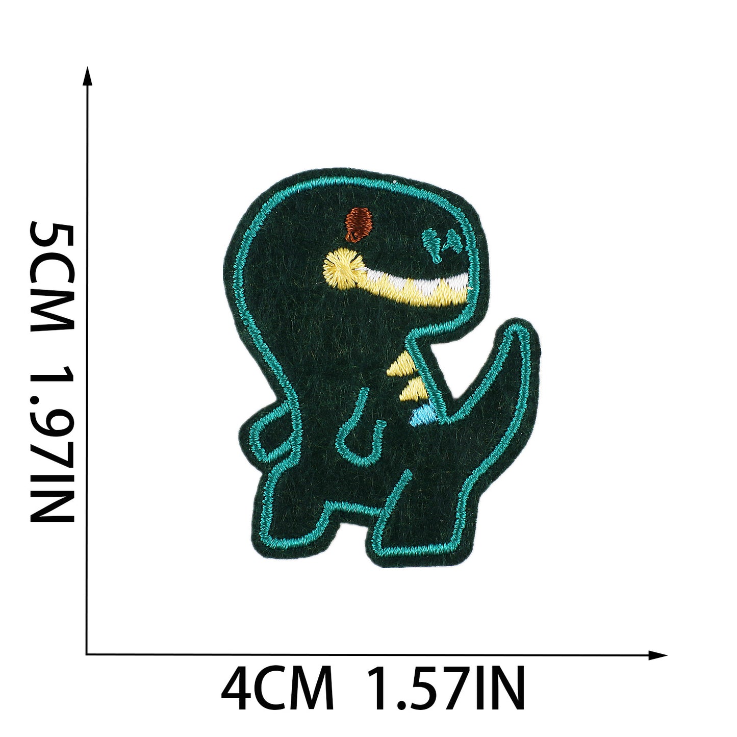 Iron-on Cute Playful Dinosaur Embroidered Patch
