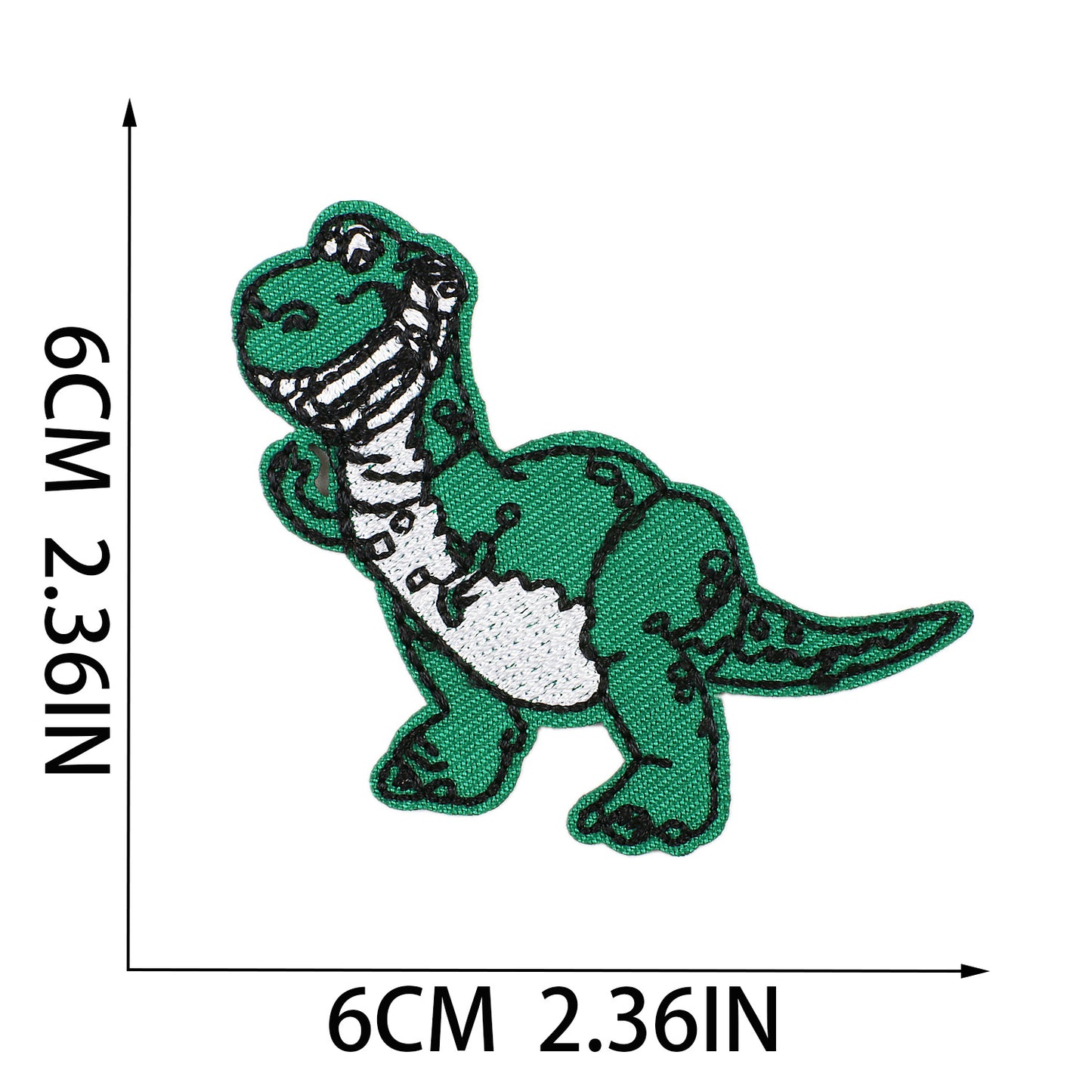 Iron-on Cute Playful Dinosaur Embroidered Patch