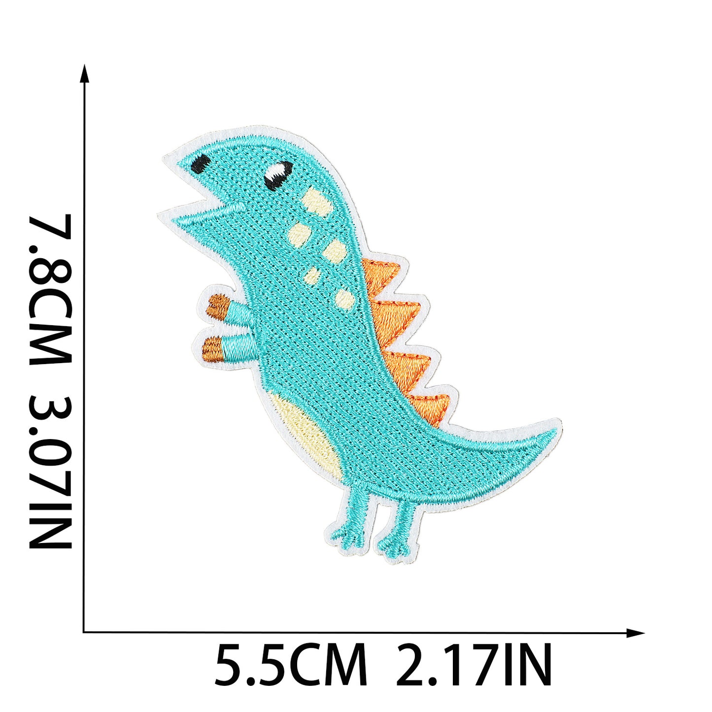 Iron-on Cute Playful Dinosaur Embroidered Patch