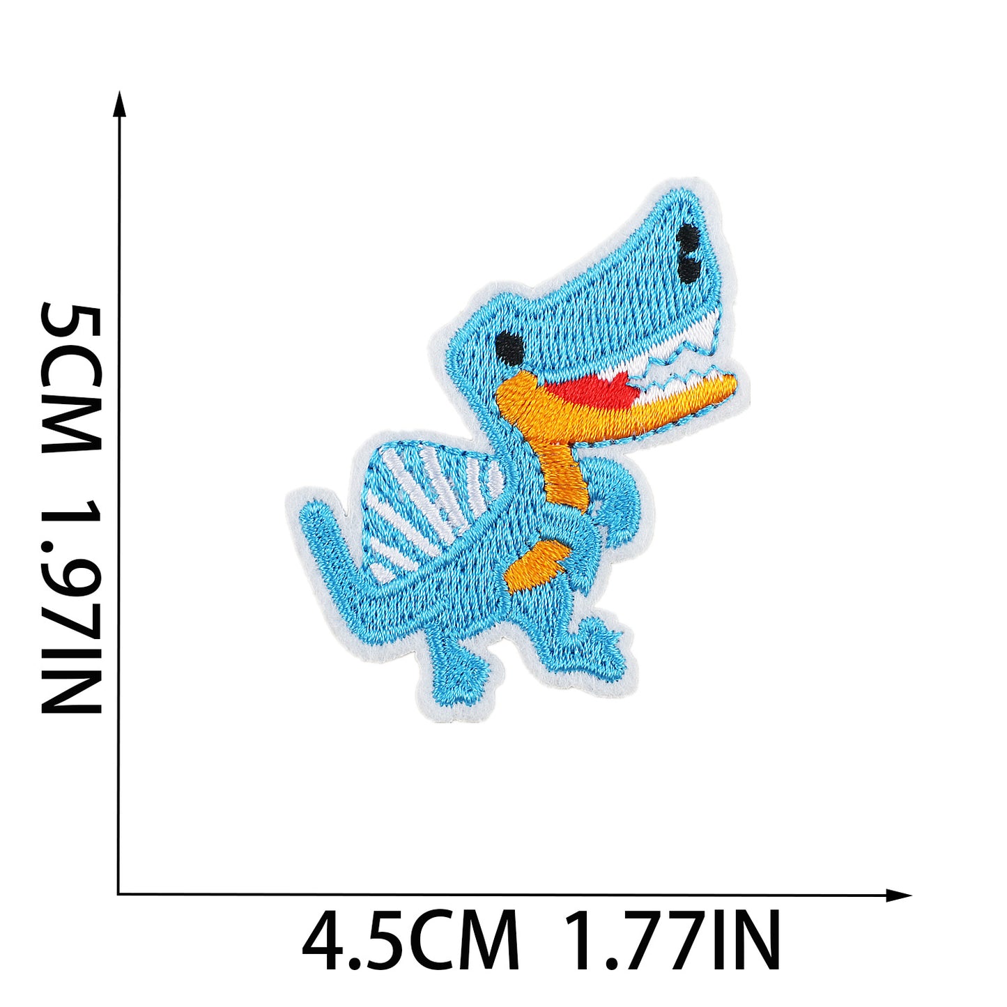 Iron-on Cute Playful Dinosaur Embroidered Patch