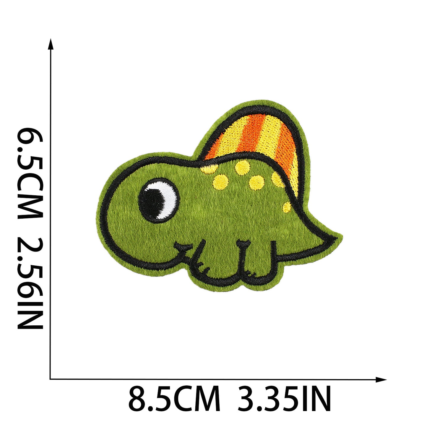 Iron-on Cute Playful Dinosaur Embroidered Patch