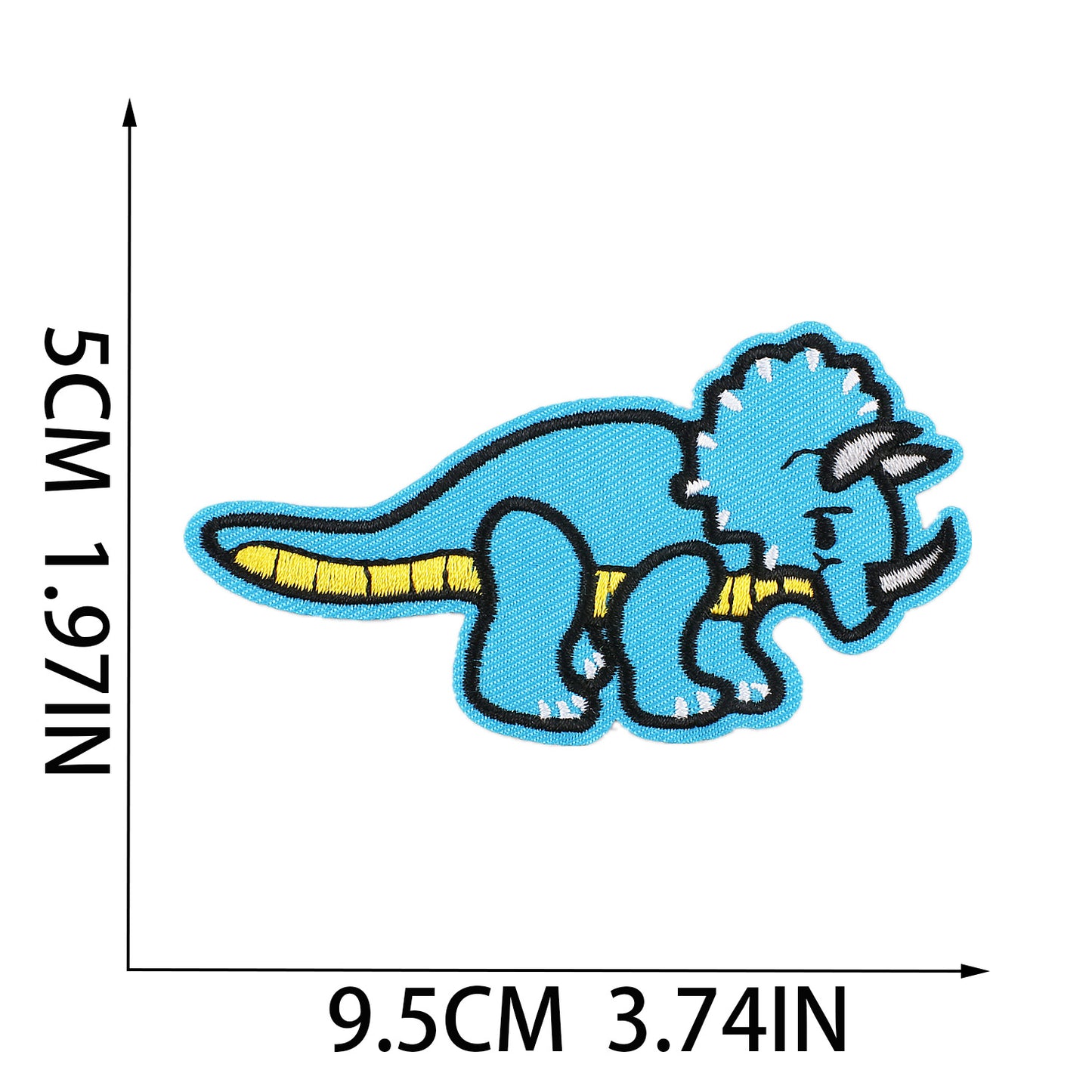 Iron-on Cute Playful Dinosaur Embroidered Patch