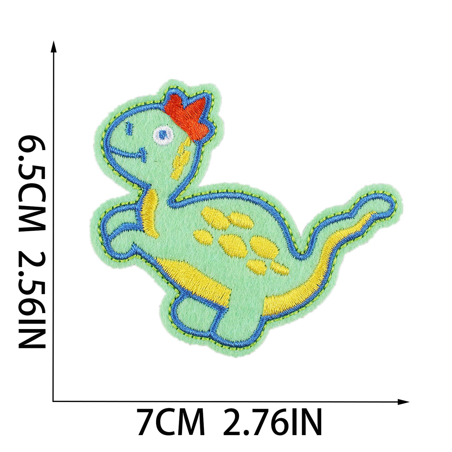 Iron-on Cute Playful Dinosaur Embroidered Patch