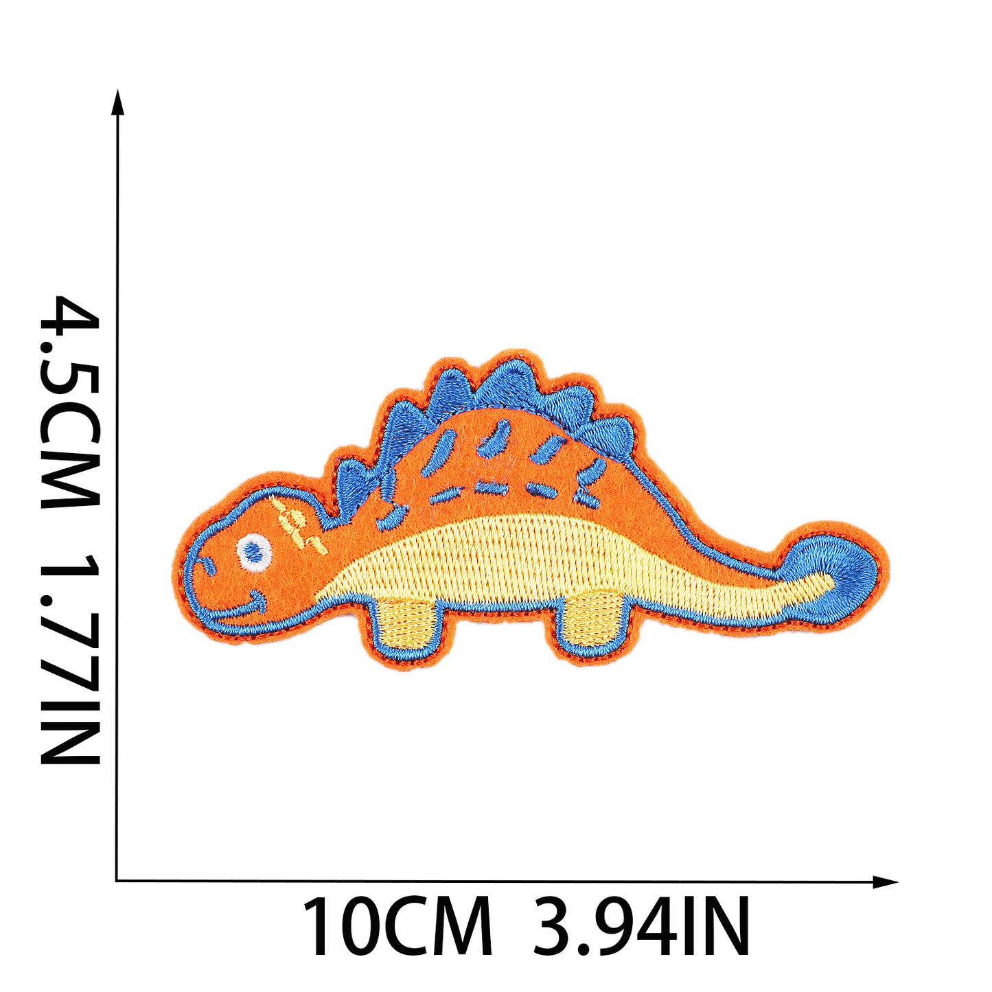 Iron-on Cute Playful Dinosaur Embroidered Patch