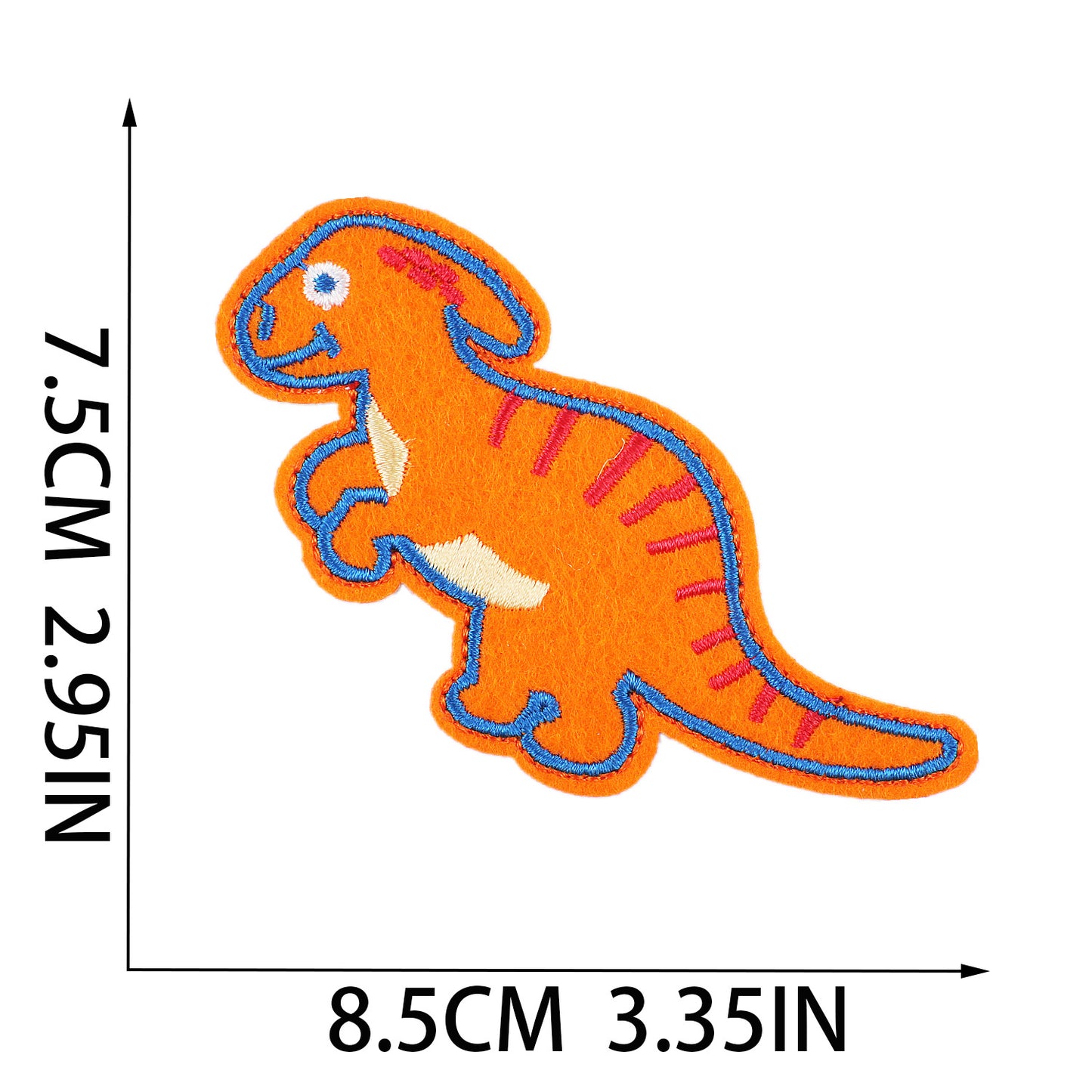 Iron-on Cute Playful Dinosaur Embroidered Patch