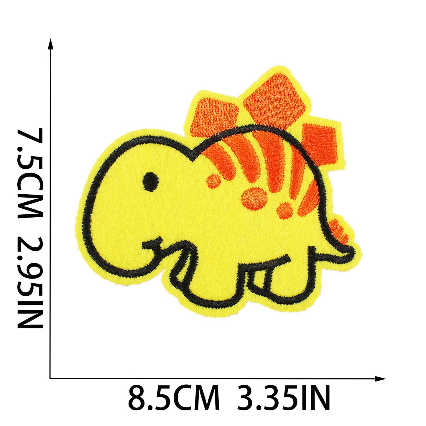 Iron-on Cute Playful Dinosaur Embroidered Patch