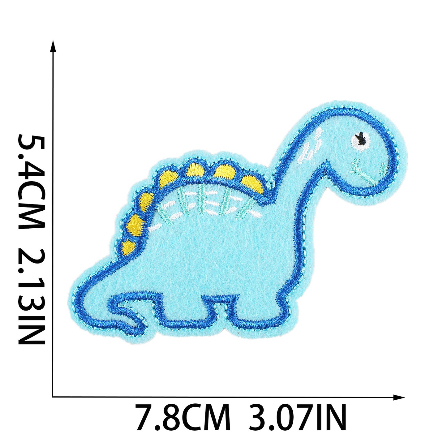 Iron-on Cute Playful Dinosaur Embroidered Patch