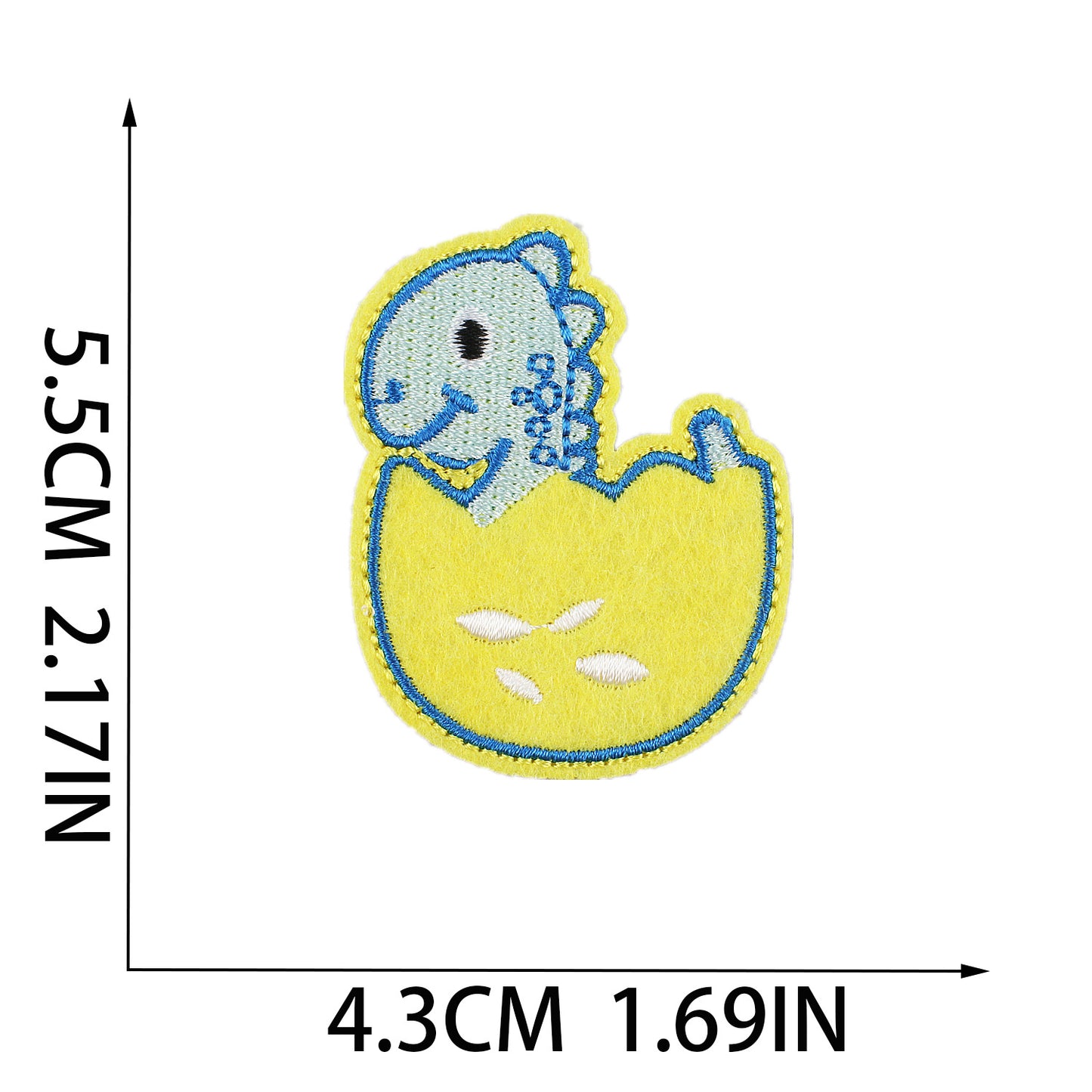Iron-on Cute Playful Dinosaur Embroidered Patch