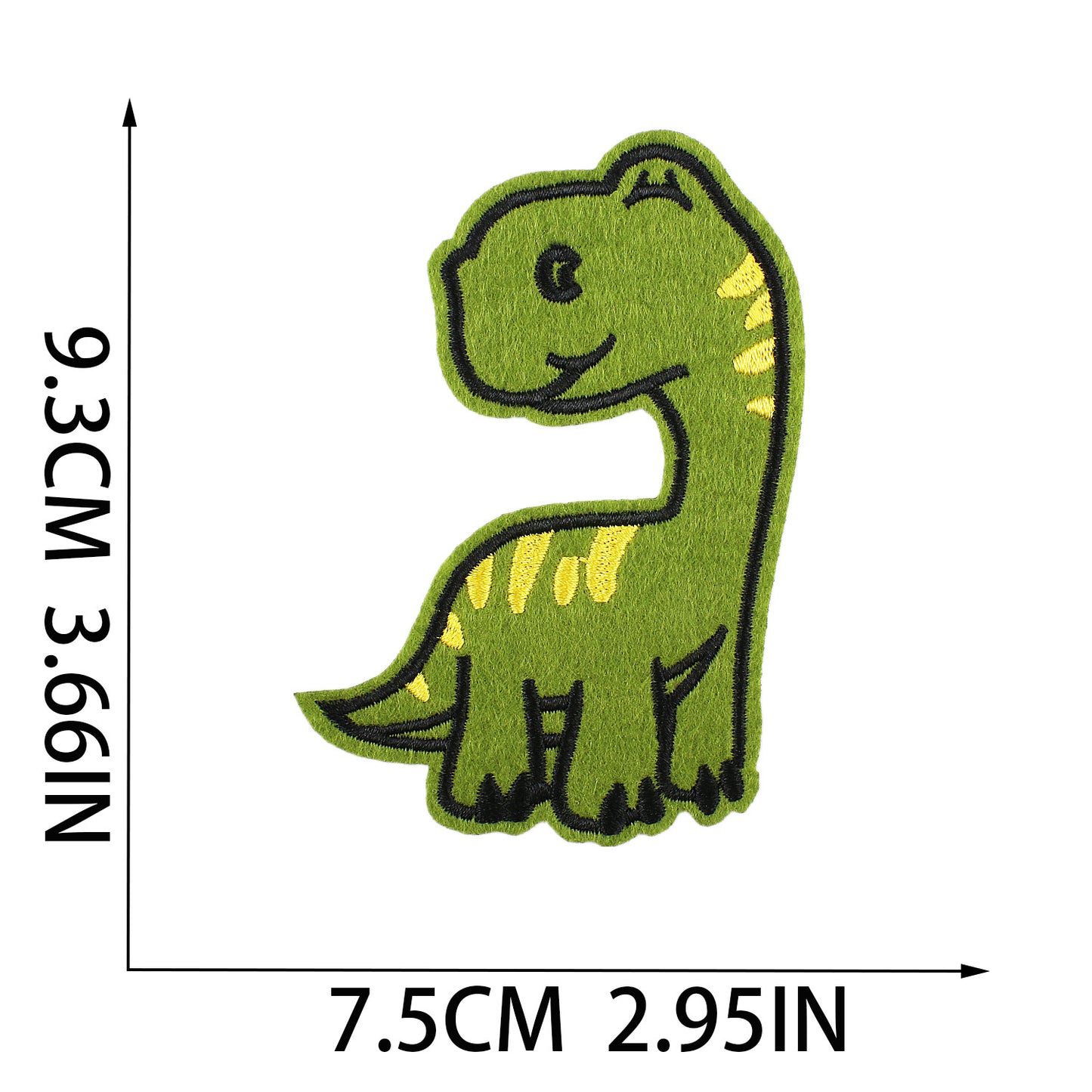 Iron-on Cute Playful Dinosaur Embroidered Patch