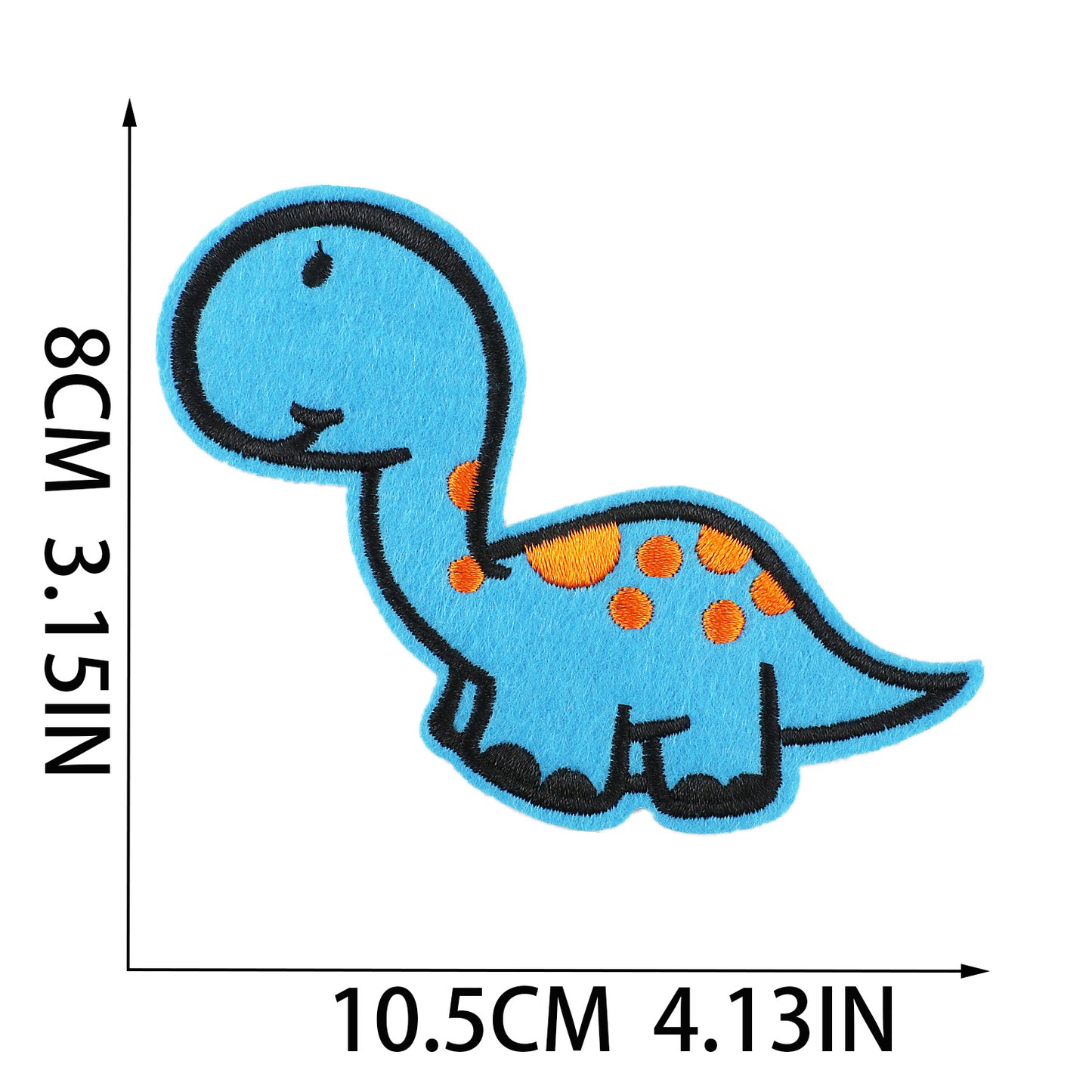 Iron-on Cute Playful Dinosaur Embroidered Patch