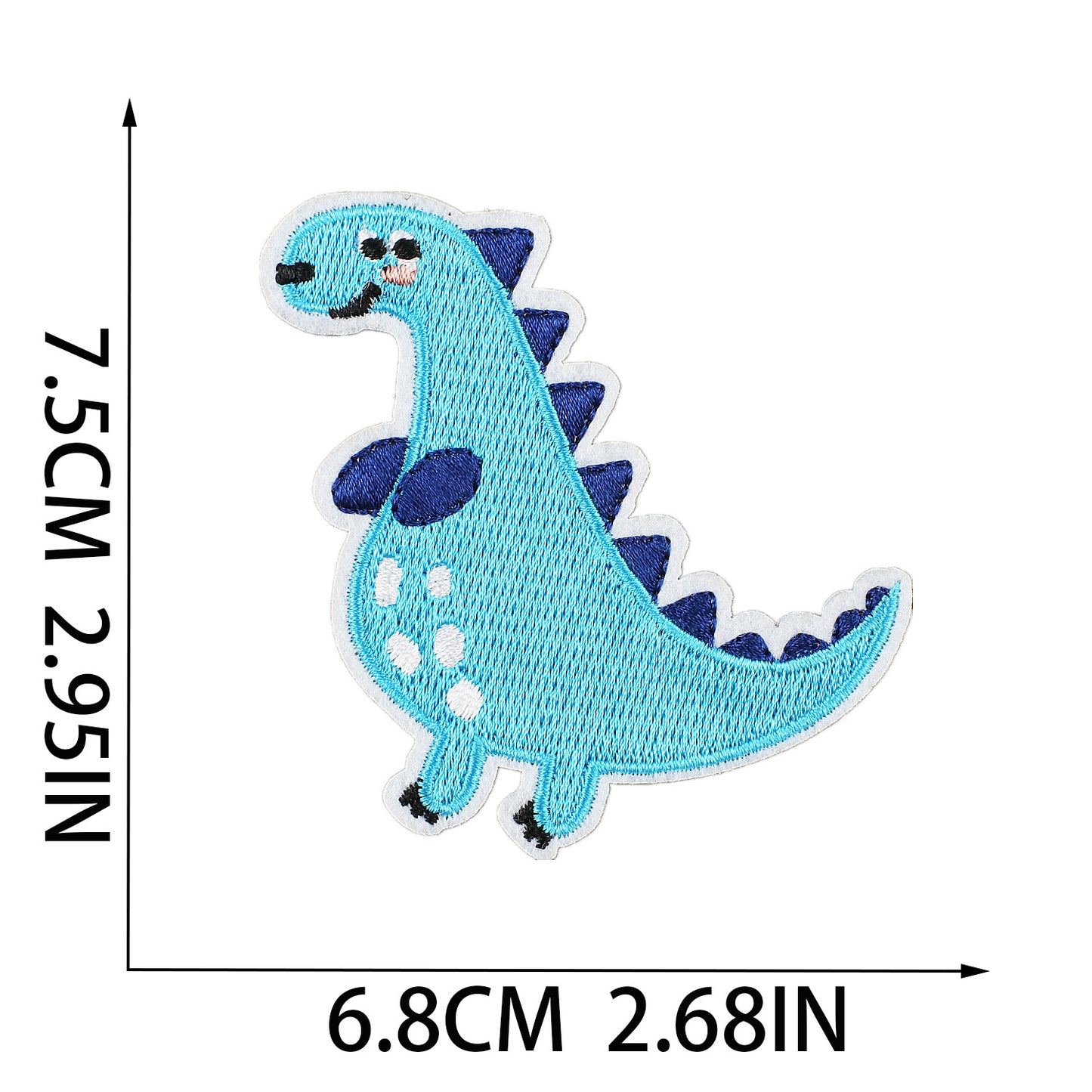 Iron-on Cute Playful Dinosaur Embroidered Patch