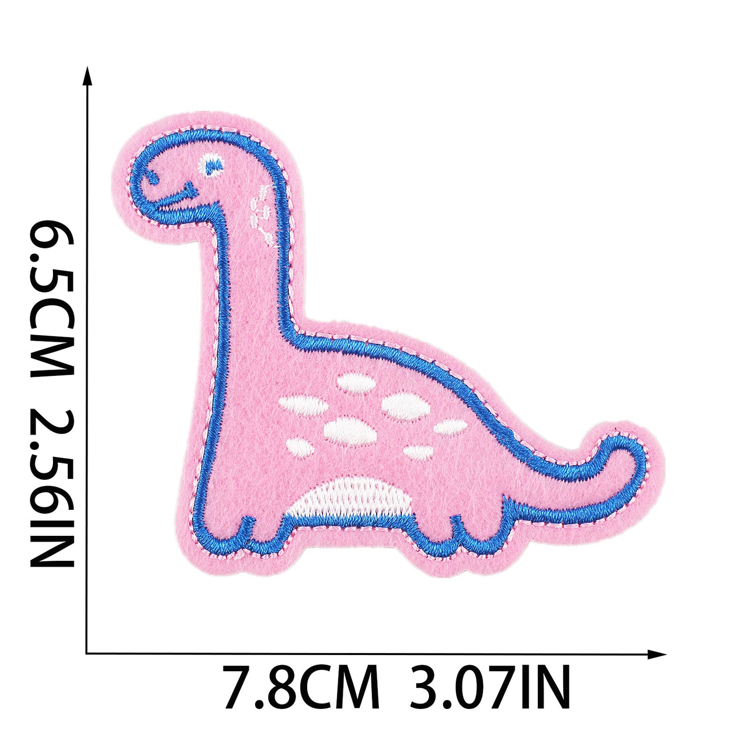 Iron-on Cute Playful Dinosaur Embroidered Patch