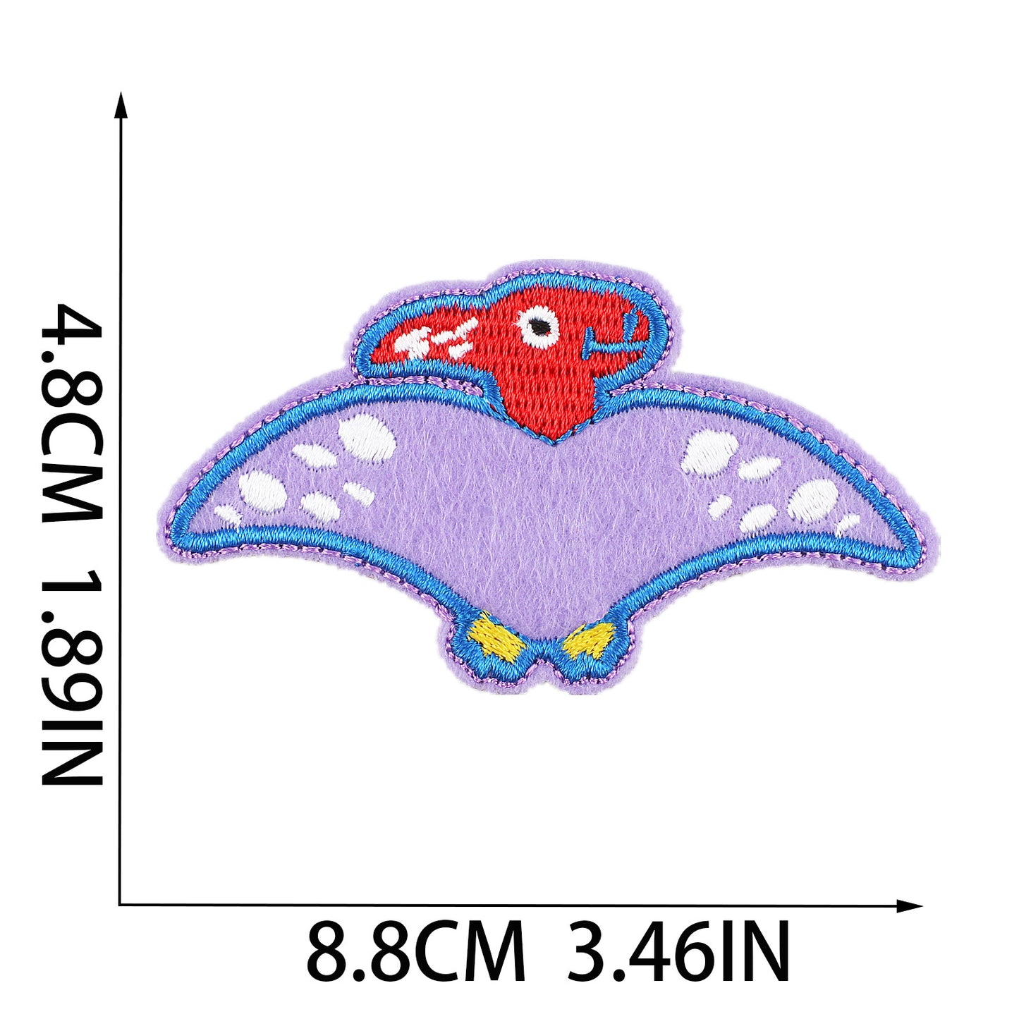Iron-on Cute Playful Dinosaur Embroidered Patch