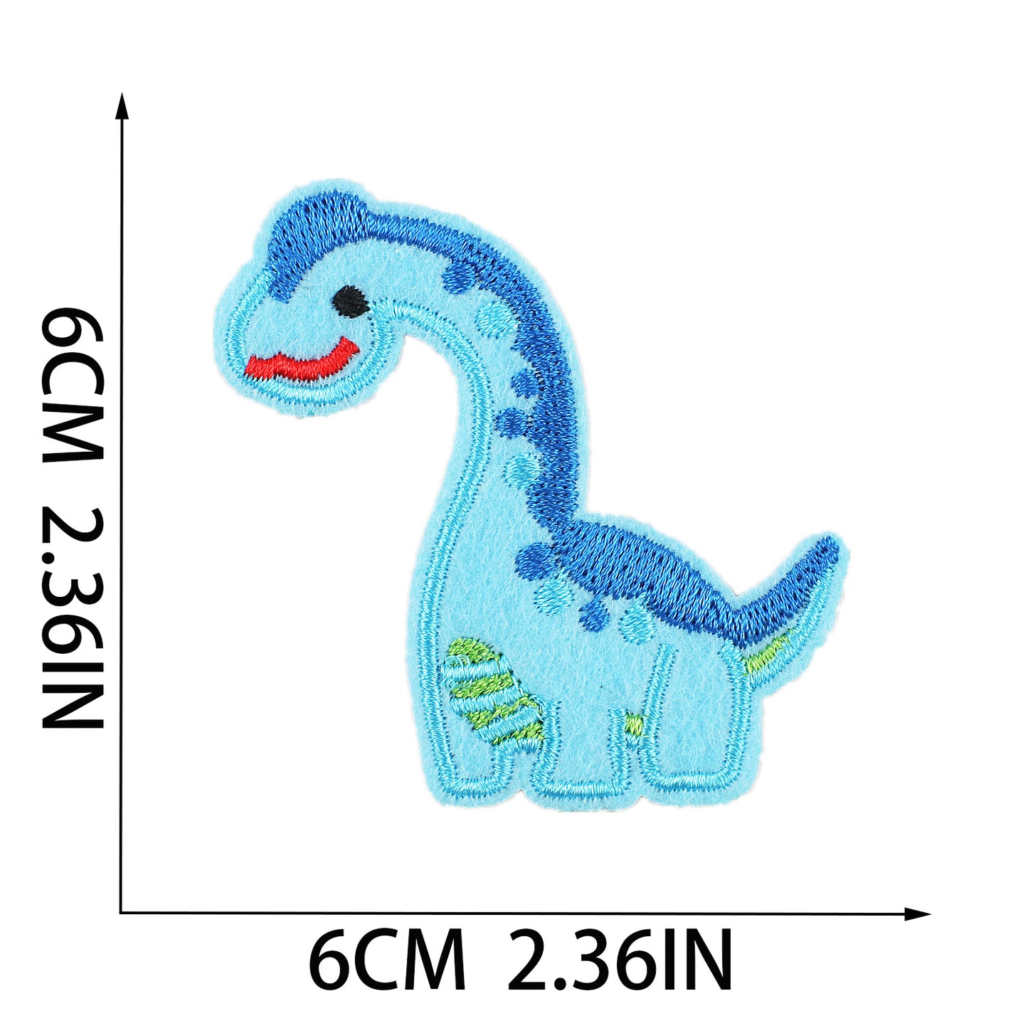 Iron-on Cute Playful Dinosaur Embroidered Patch