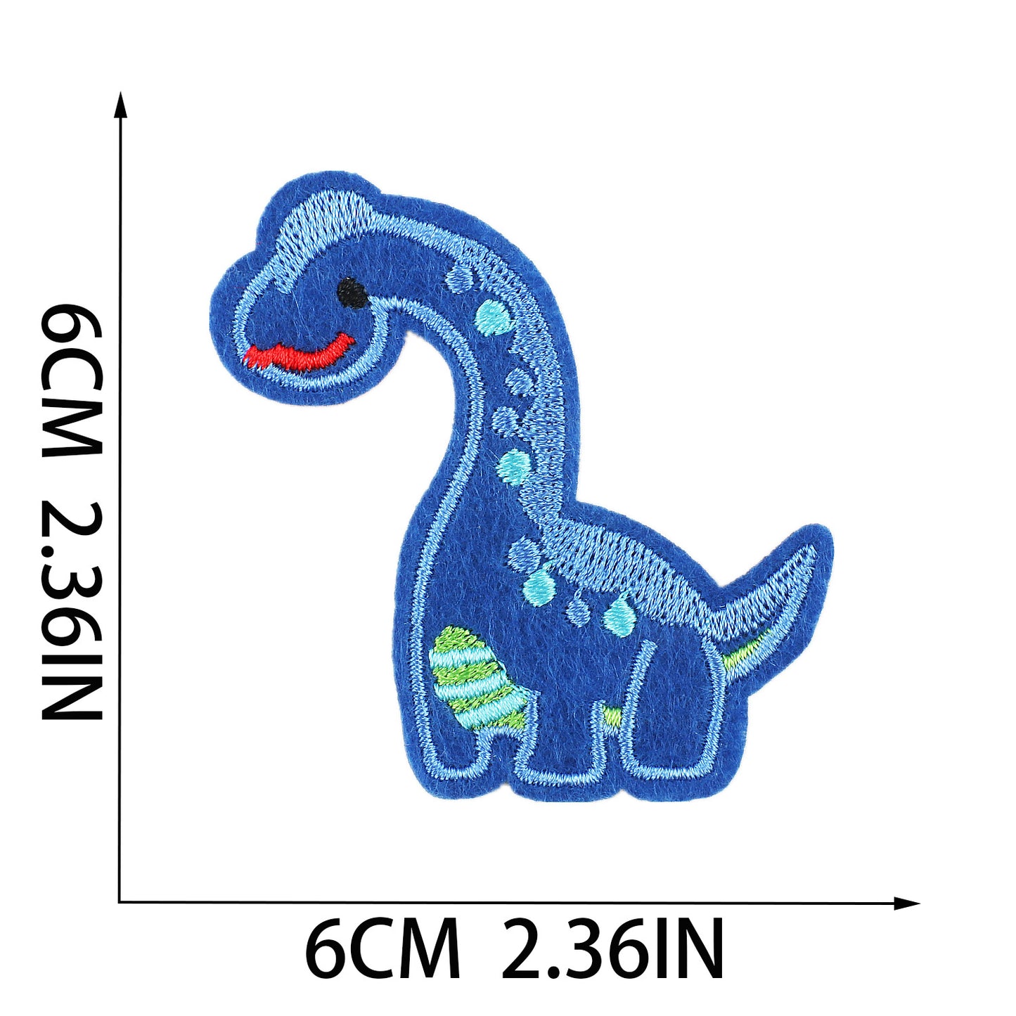 Iron-on Cute Playful Dinosaur Embroidered Patch