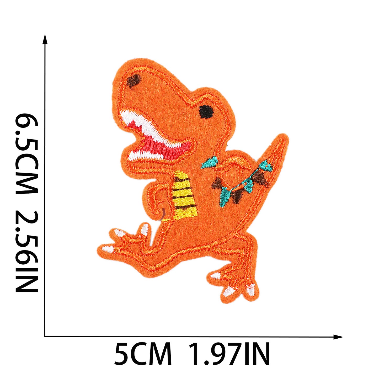 Iron-on Cute Playful Dinosaur Embroidered Patch