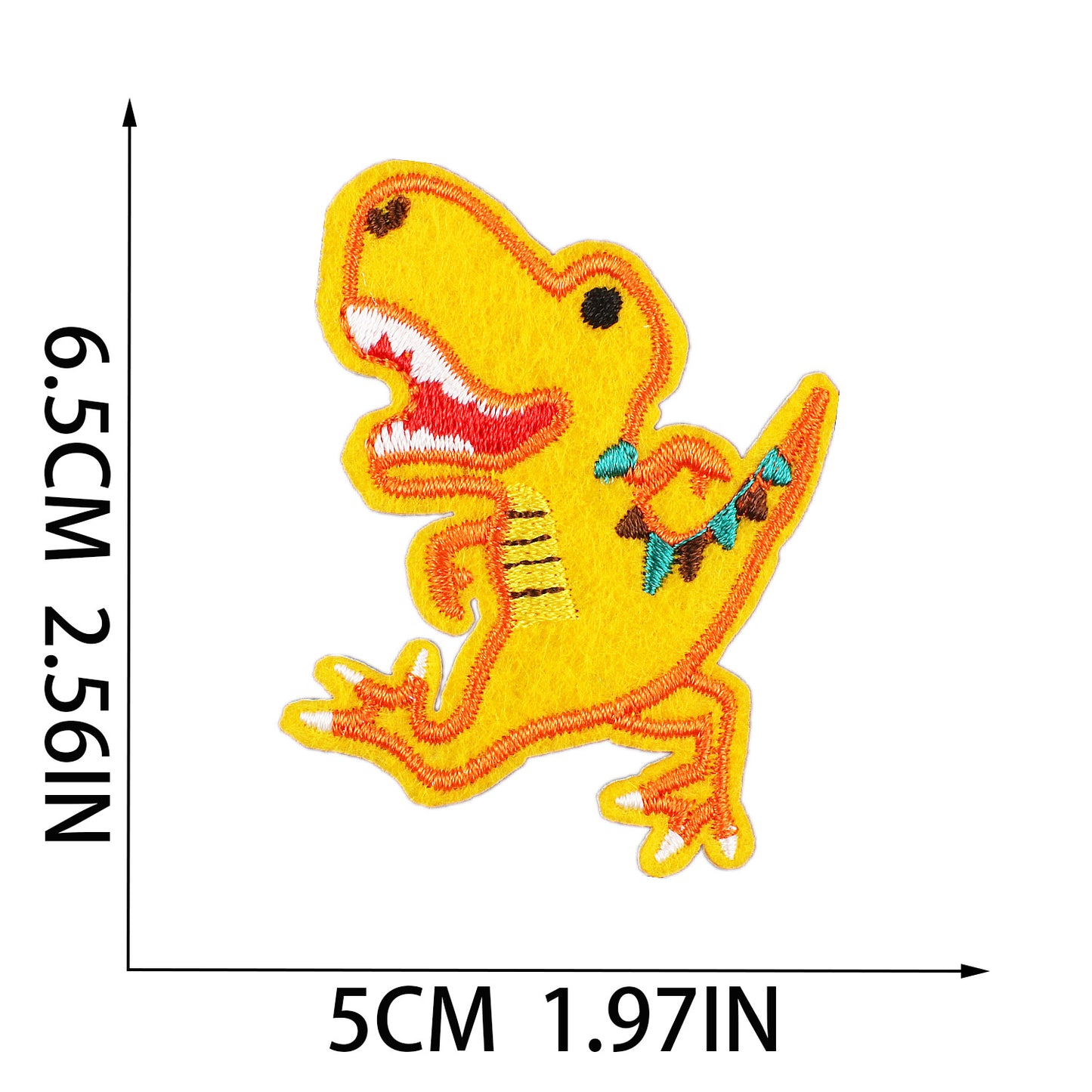 Iron-on Cute Playful Dinosaur Embroidered Patch
