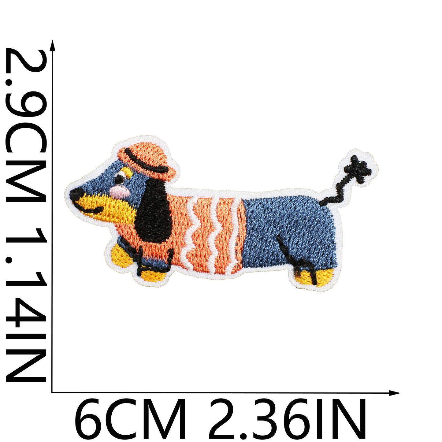 Iron-on Cute Dachshund Embroidered Patch