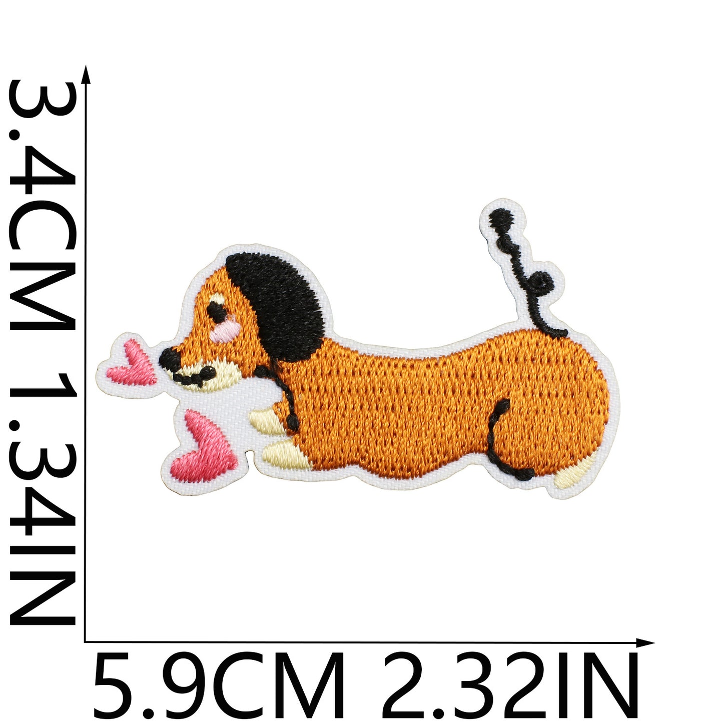 Iron-on Cute Dachshund Embroidered Patch
