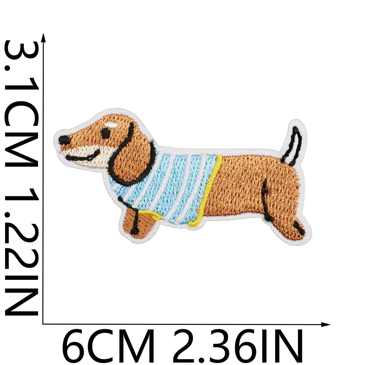 Iron-on Cute Dachshund Embroidered Patch