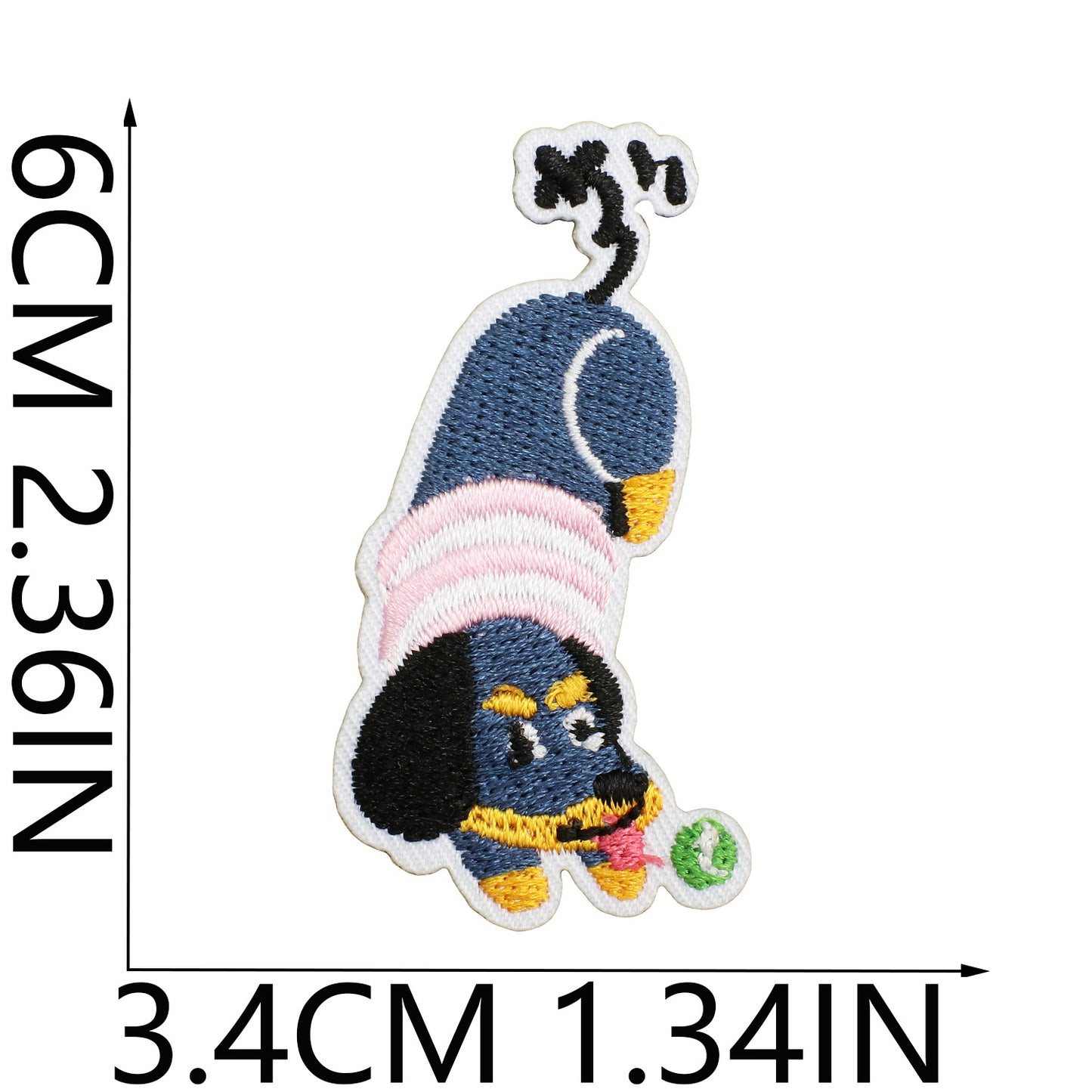 Iron-on Cute Dachshund Embroidered Patch