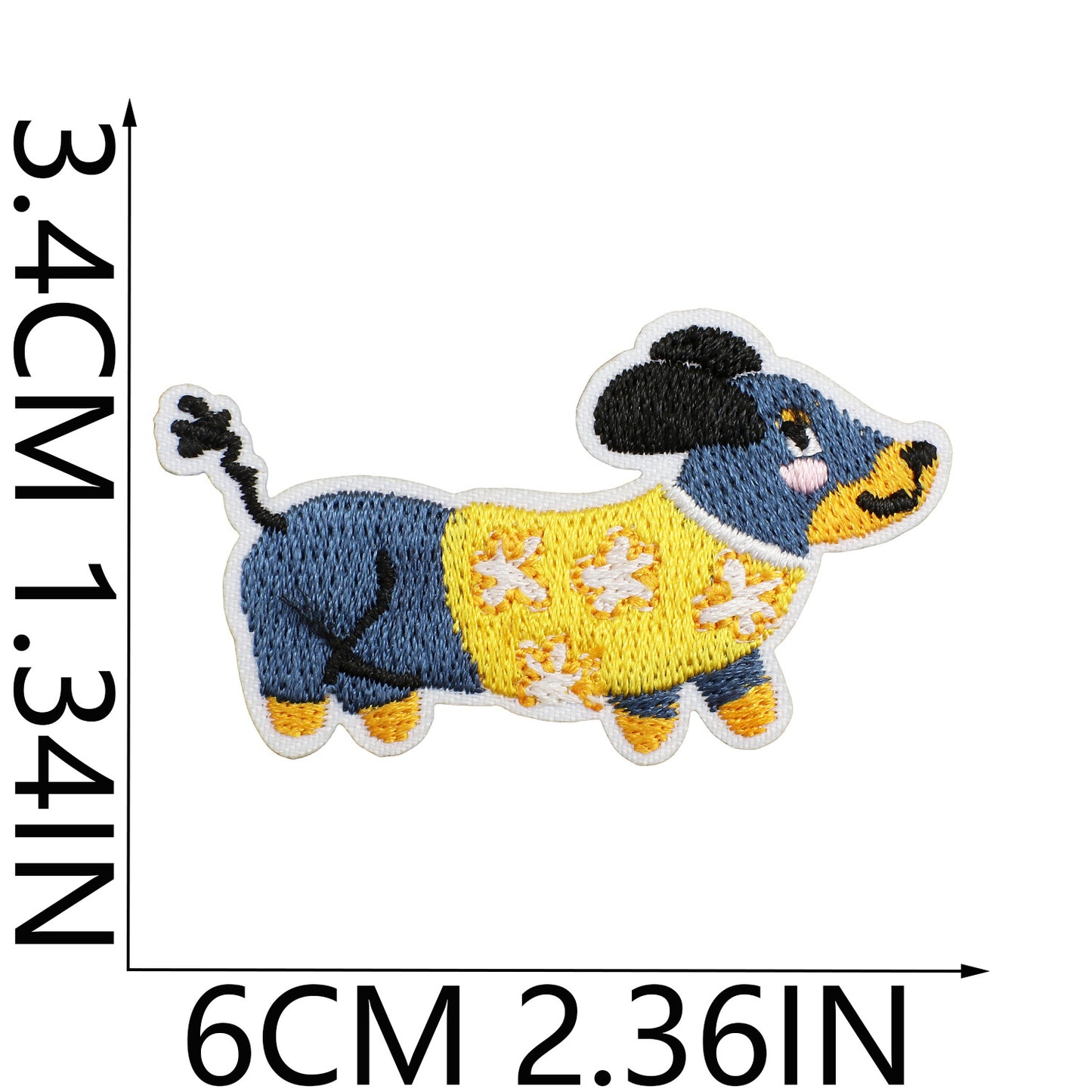 Iron-on Cute Dachshund Embroidered Patch