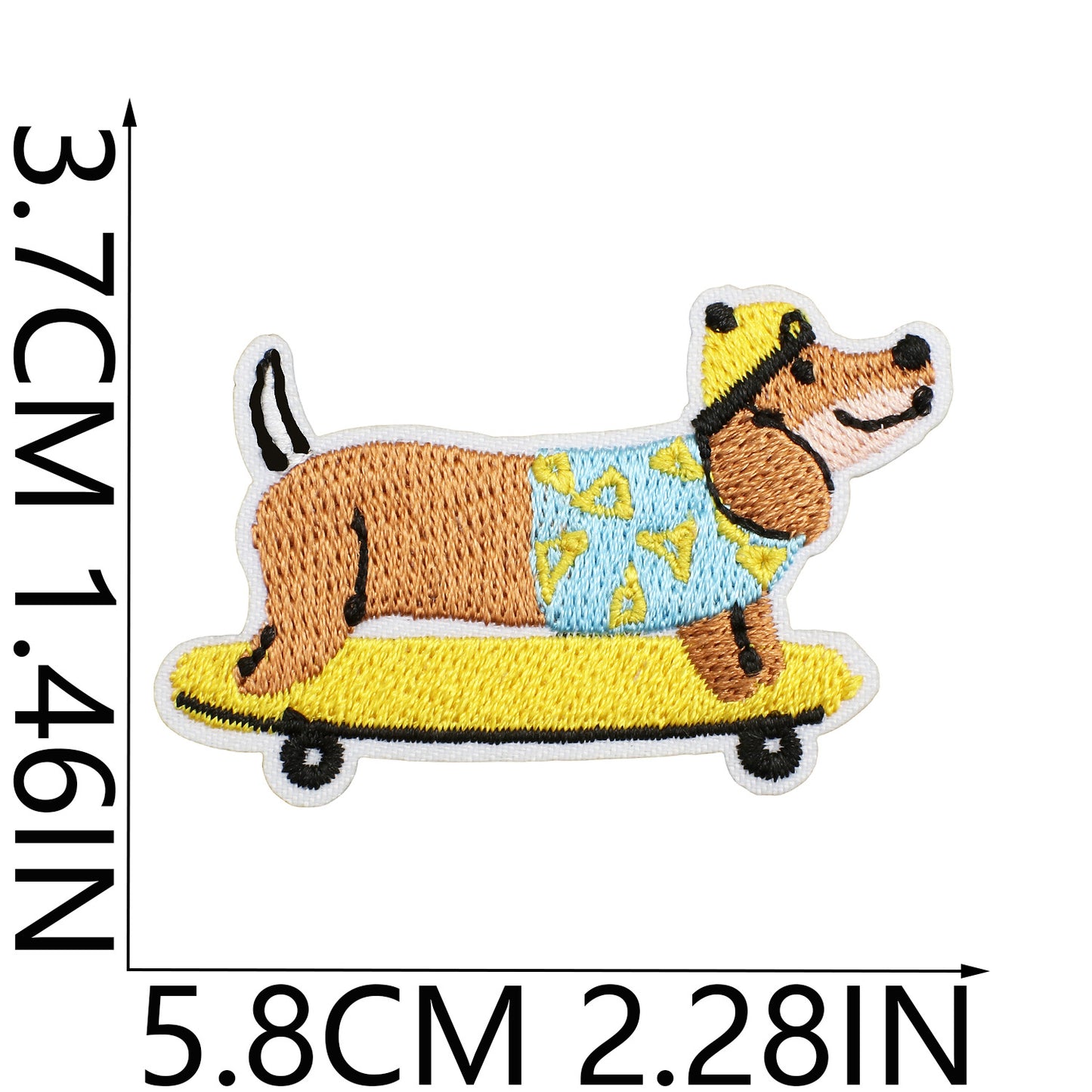 Iron-on Cute Dachshund Embroidered Patch