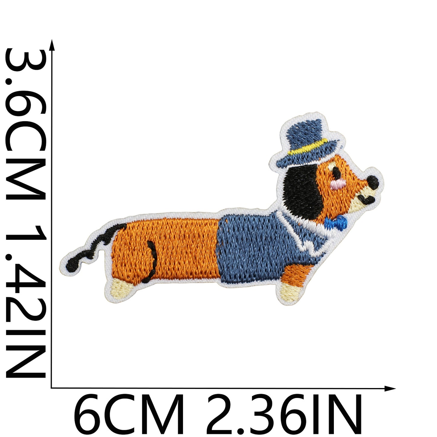 Iron-on Cute Dachshund Embroidered Patch