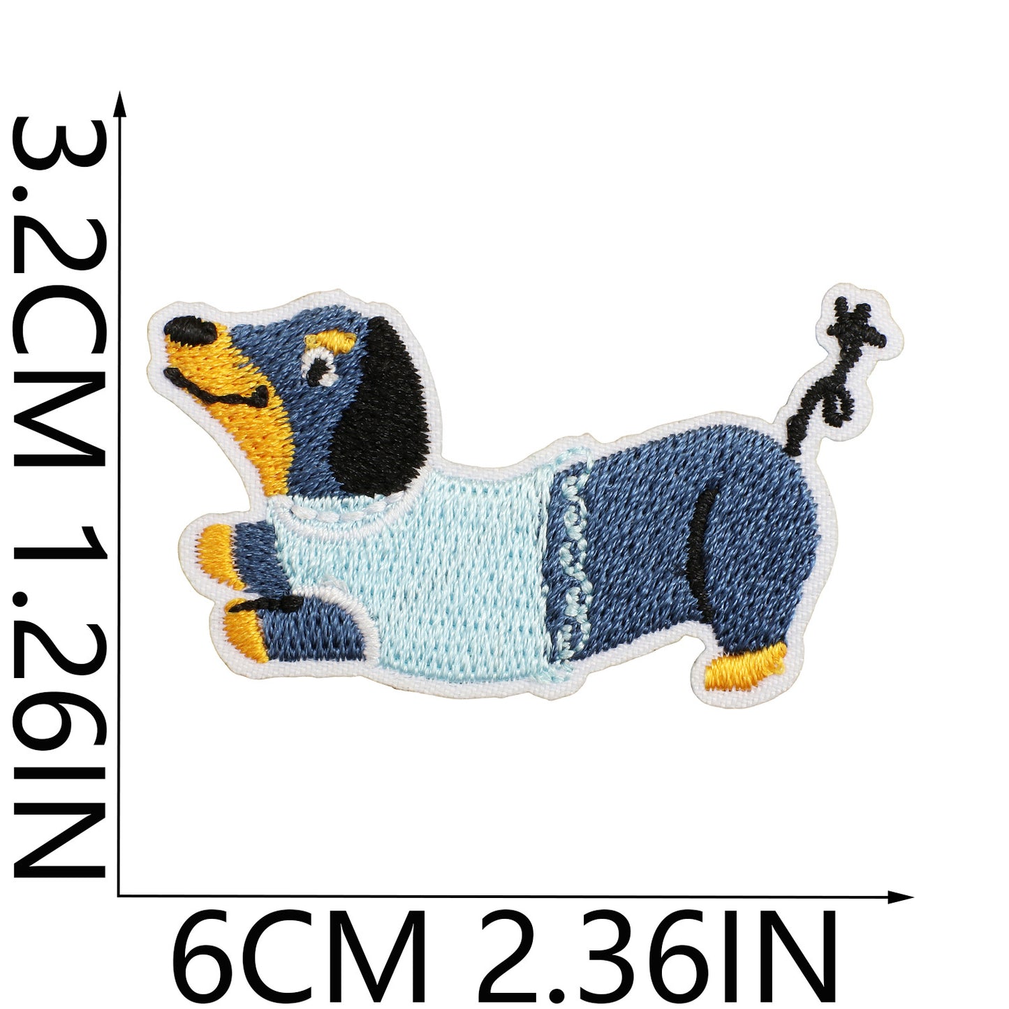 Iron-on Cute Dachshund Embroidered Patch