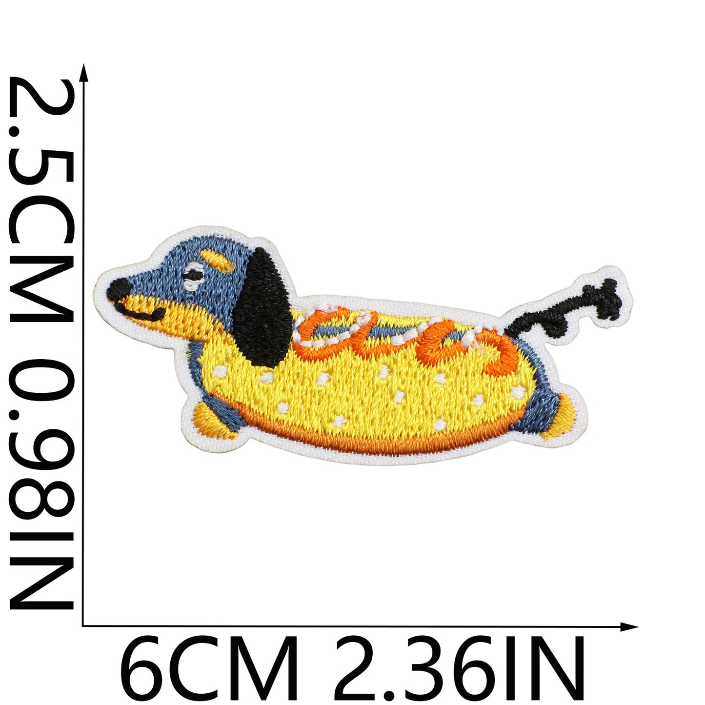 Iron-on Cute Dachshund Embroidered Patch