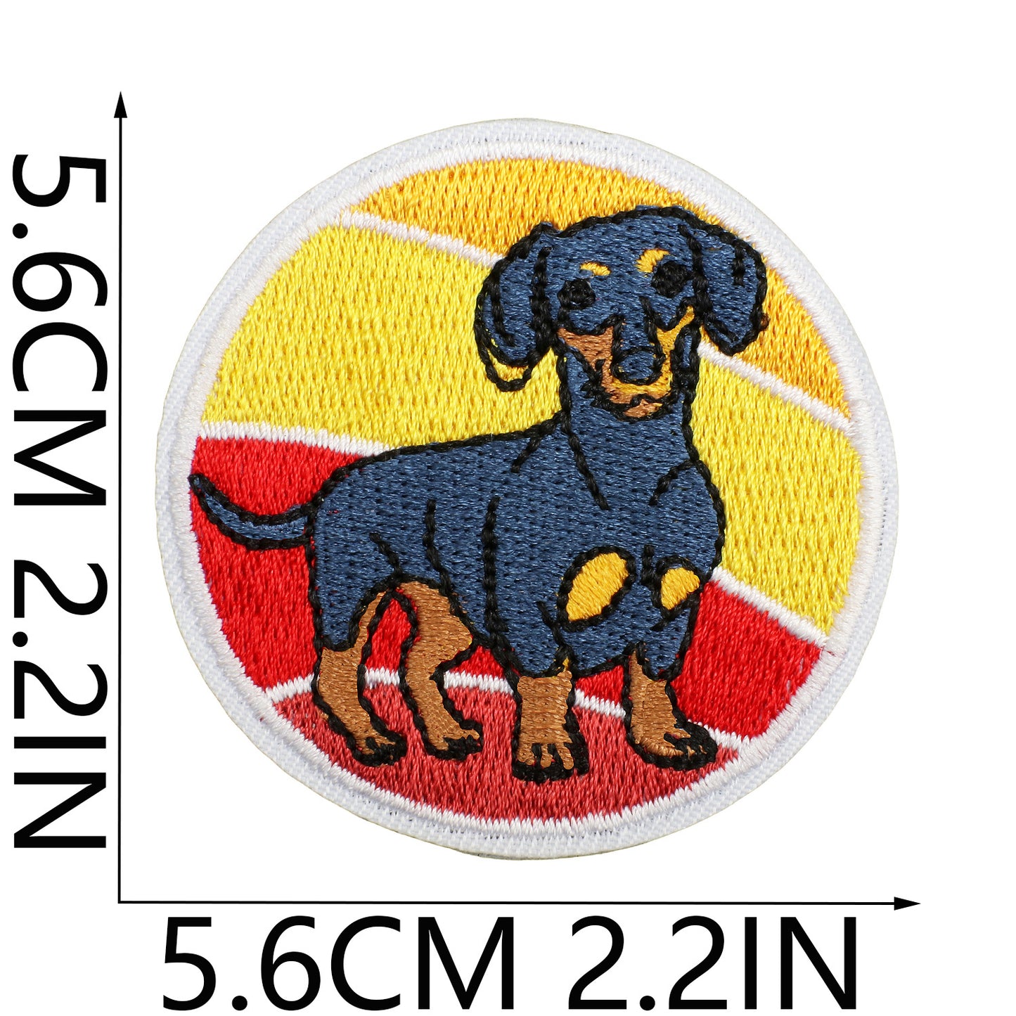 Iron-on Cute Dachshund Embroidered Patch