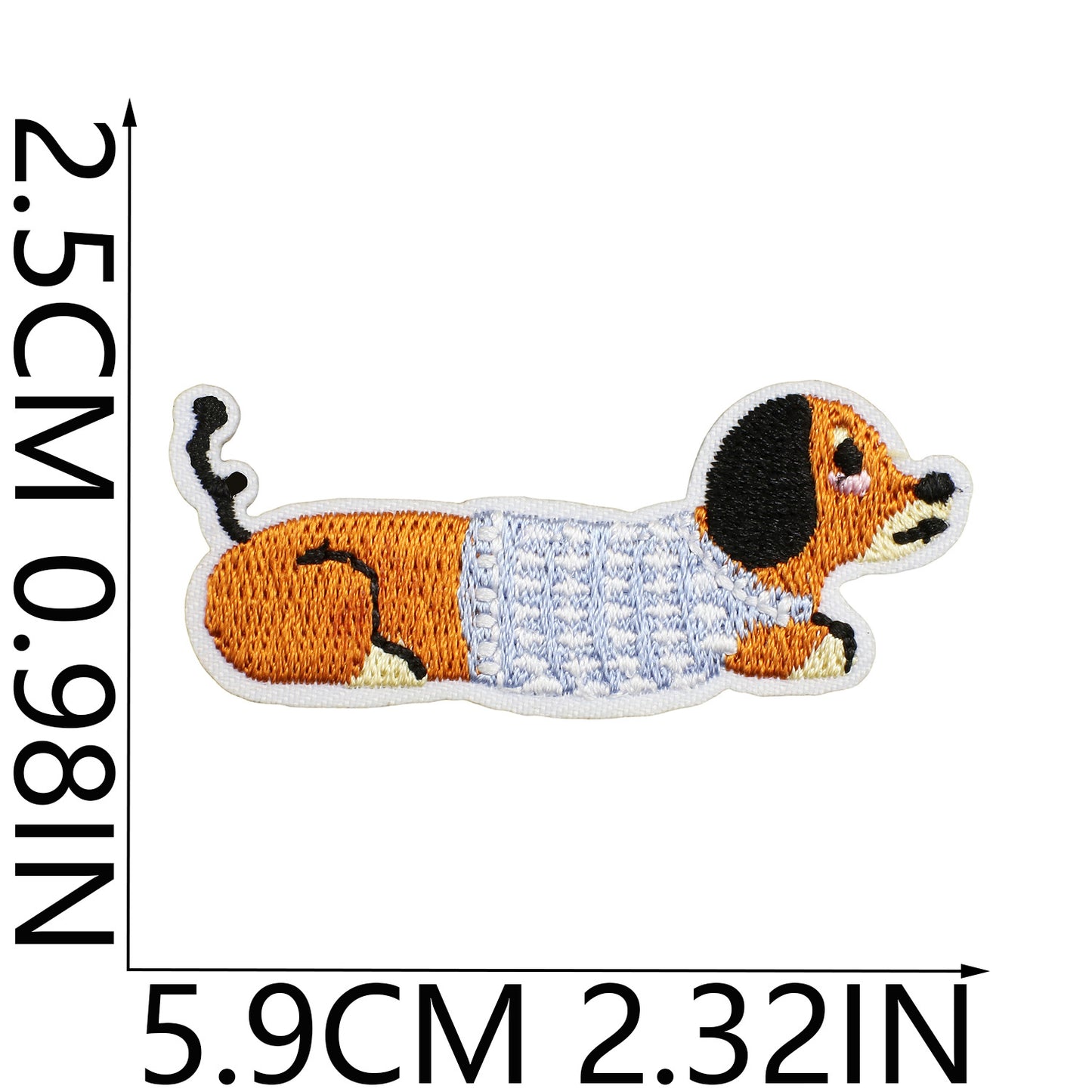 Iron-on Cute Dachshund Embroidered Patch