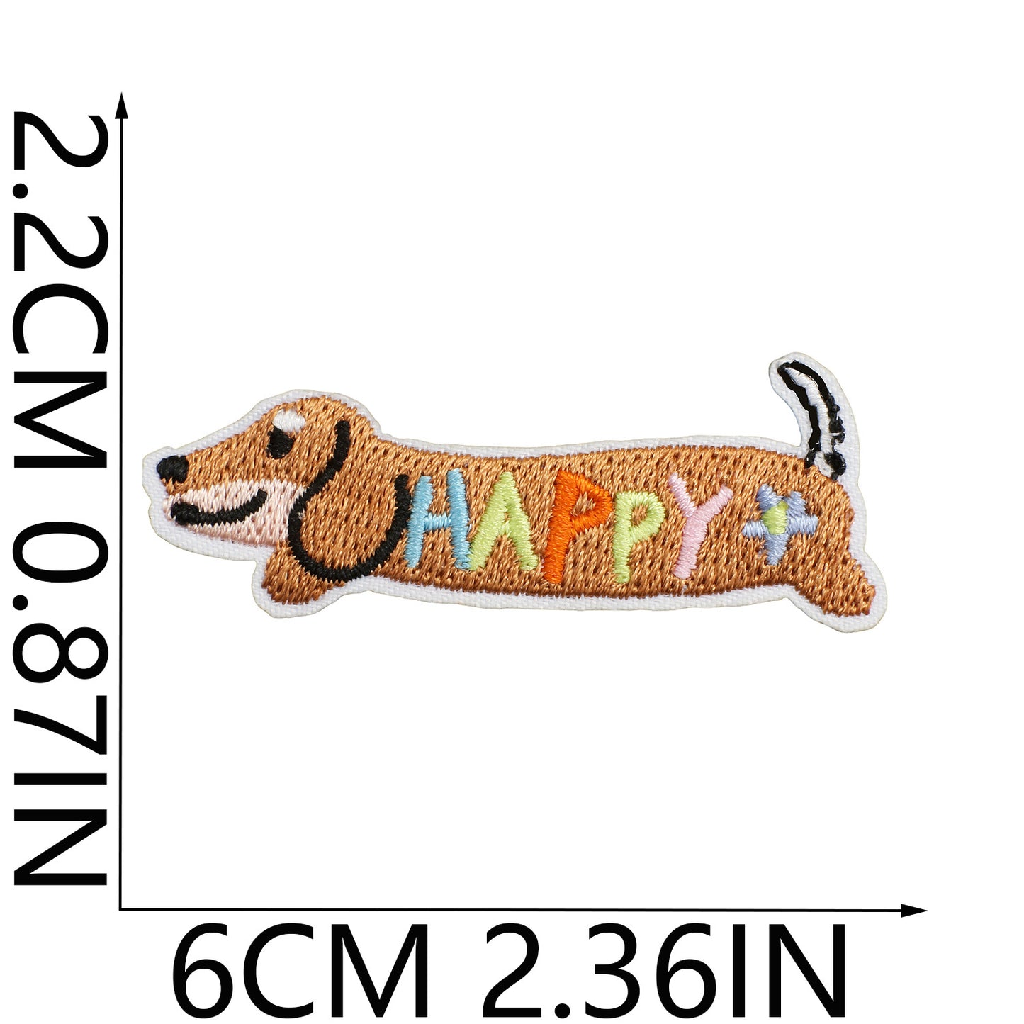 Iron-on Cute Dachshund Embroidered Patch
