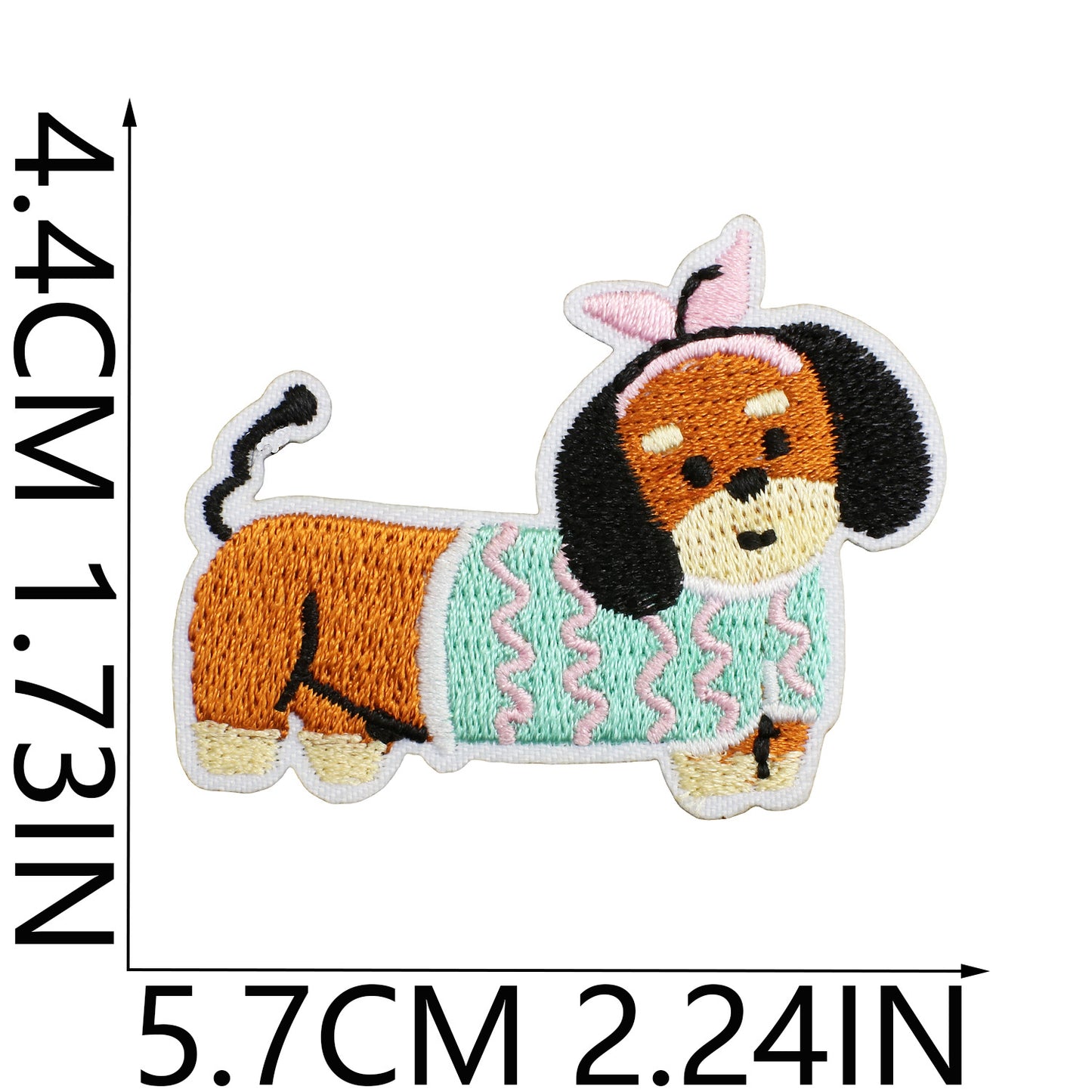Iron-on Cute Dachshund Embroidered Patch