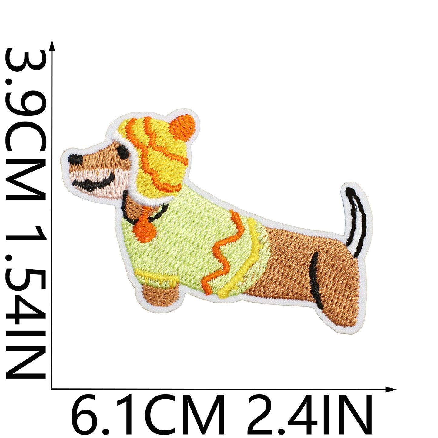 Iron-on Cute Dachshund Embroidered Patch